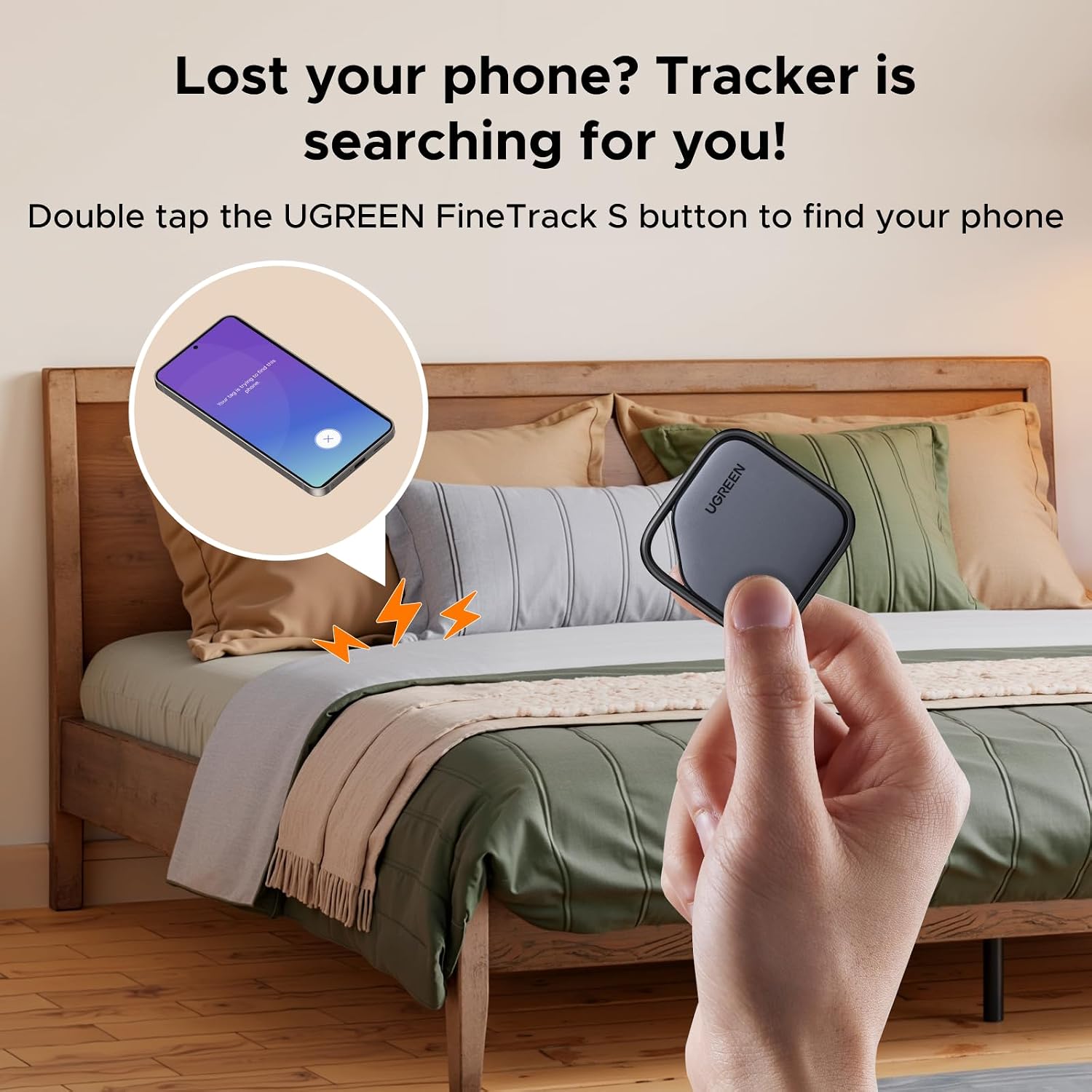 Detalle de UGREEN FineTrack S 550‑day Bluetooth tracker