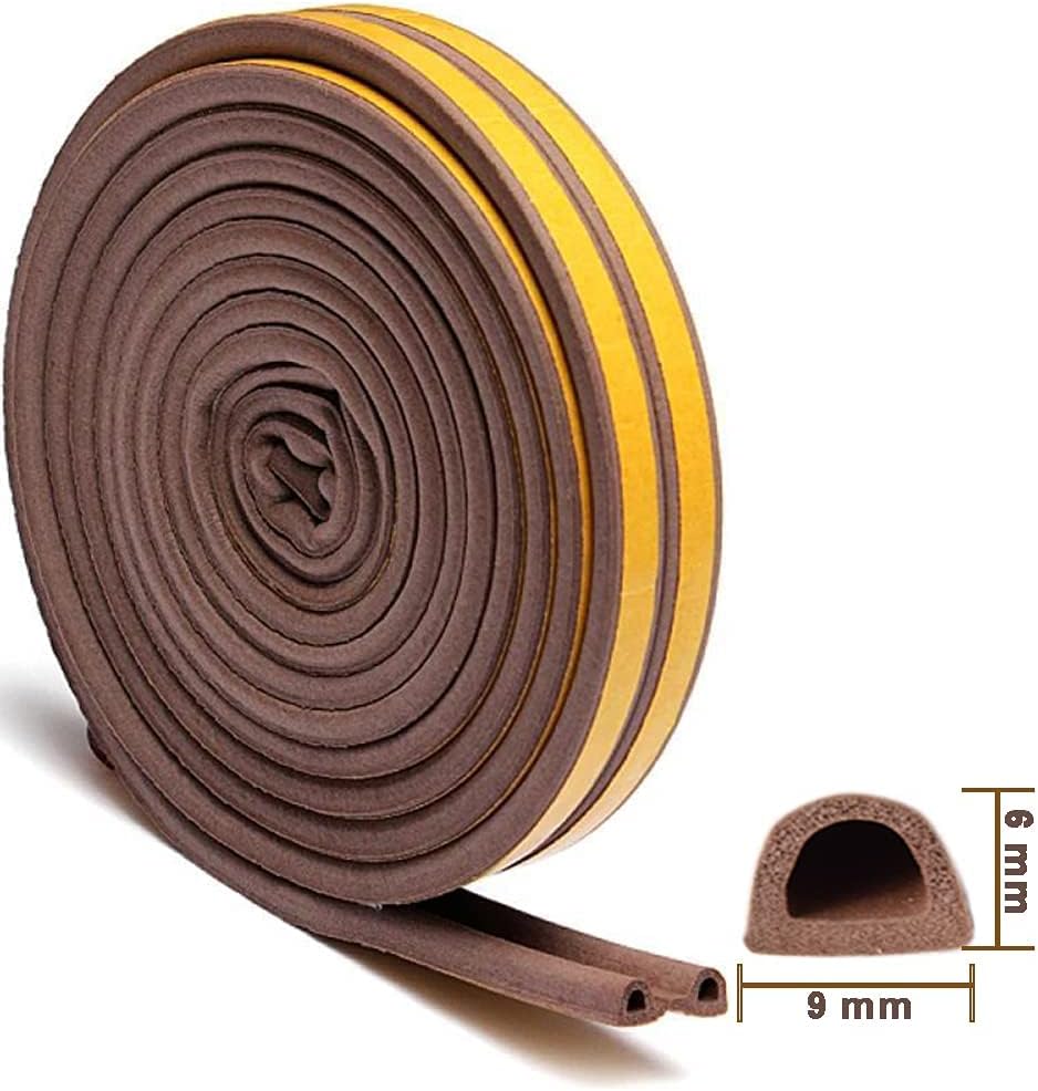 Thumbnail 1 de Dichtungsband für Türen und Fenster, 20 m, selbstklebend – 9 mm Breite, braun, EPDM-Schaumdichtung