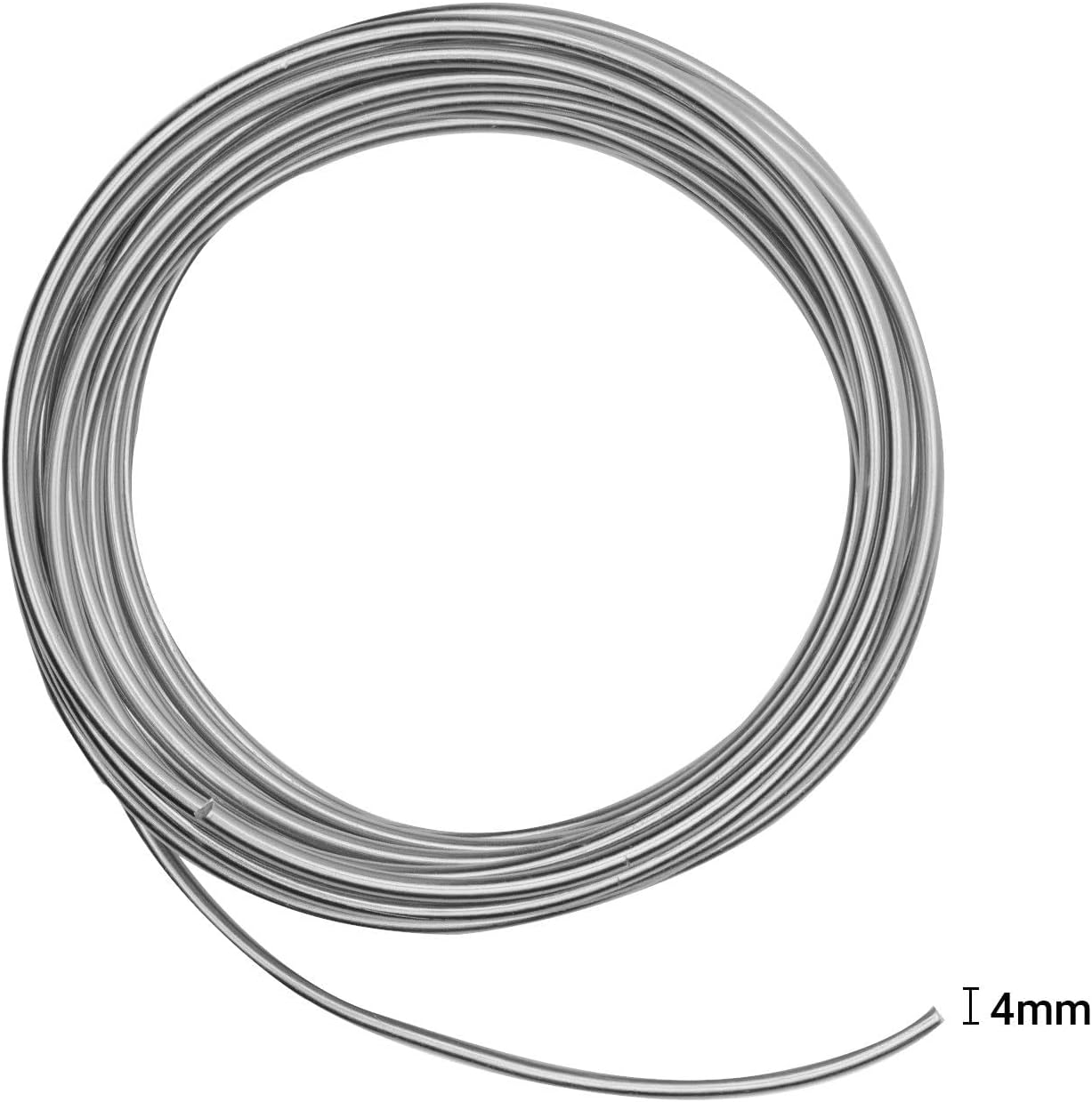 Detalle de Vaessen Creative Fil Aluminium 10 m × 4 mm – Fil Métallique Silver (Argenté)