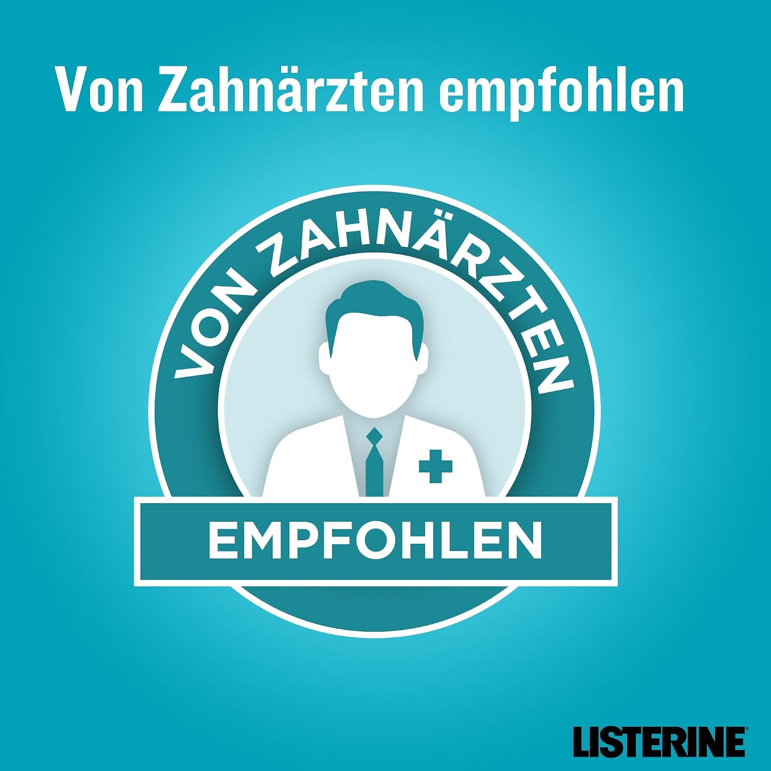Detalle de Listerine Cool Mint Mundwasser (4 x 750 ml) – antibakterielle Spülung mit intensivem Minzgeschmack