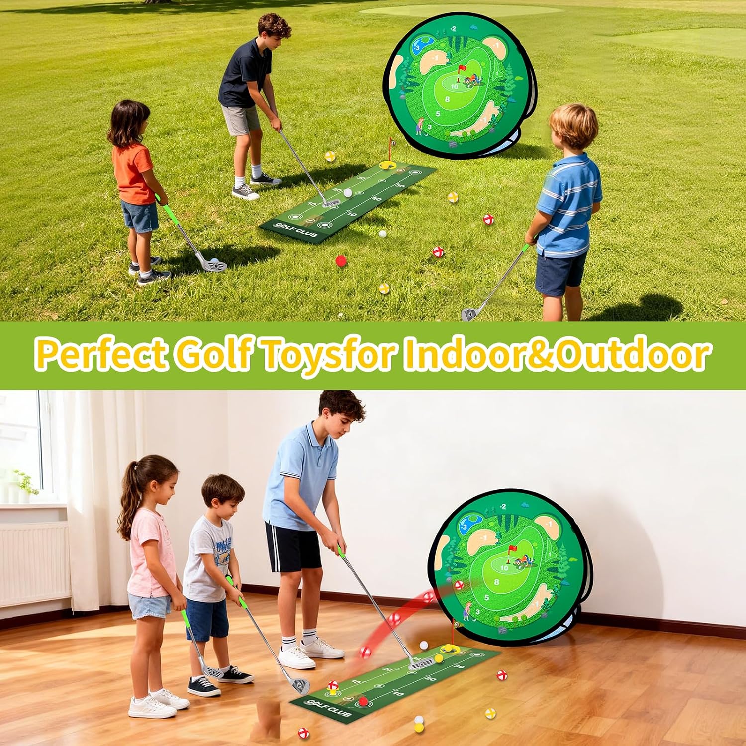 Detalle 2 de AOSITE 5-in-1 Toddler Golf Game Set
