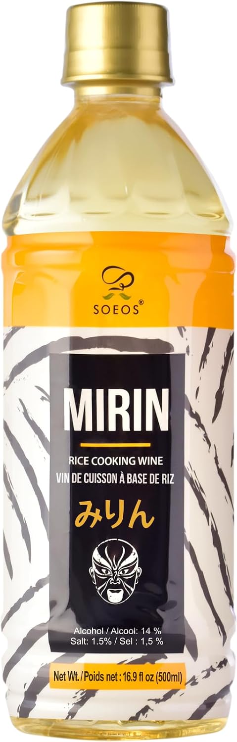Detalle 2 de Soeos Mirin Japanese Cooking Wine, Sweet Rice Seasoning, 16.9 fl oz