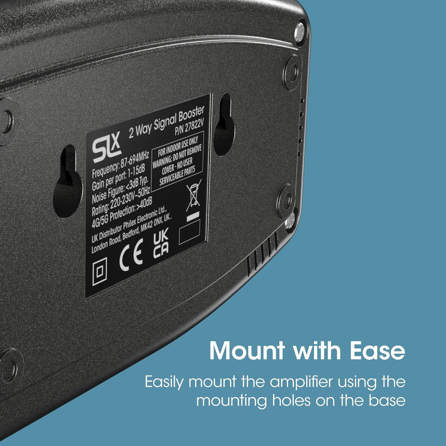 Thumbnail 2 de SLx 2-Way TV Signal Booster Aerial Amplifier with 4G & 5G Filtering (Indoor)