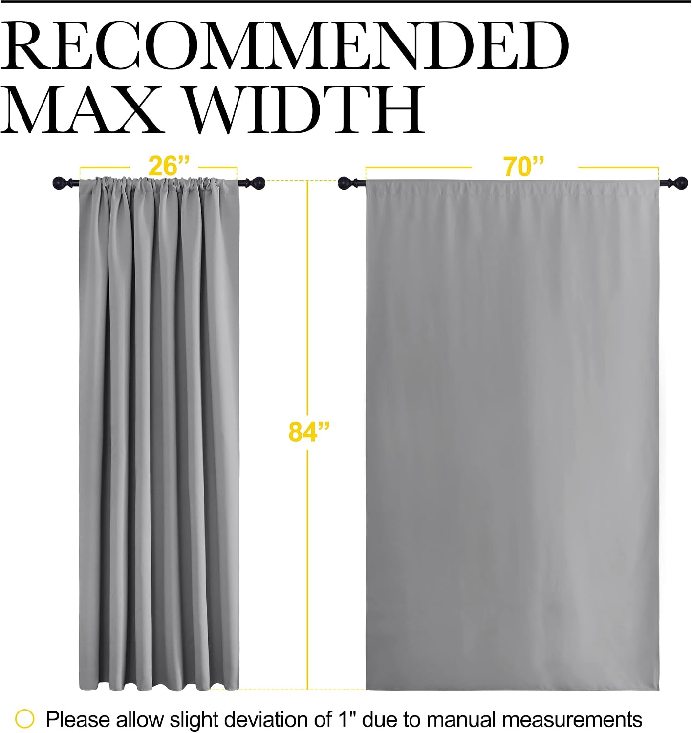 Thumbnail 6 de NICETOWN Blackout Curtain Panels, 84-Inch