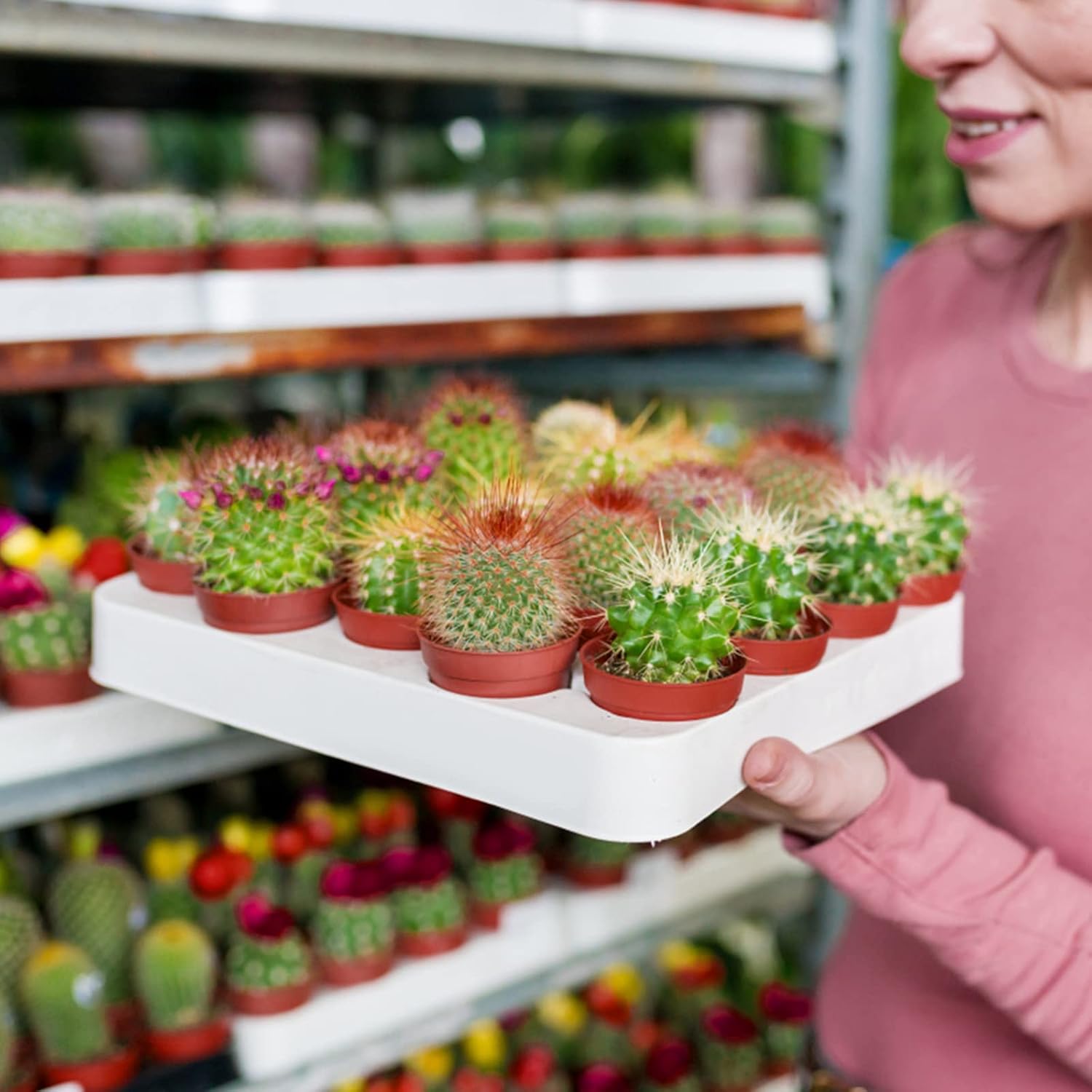 Thumbnail 6 de Mini plastic plant pots 5.4cm, 50-pack