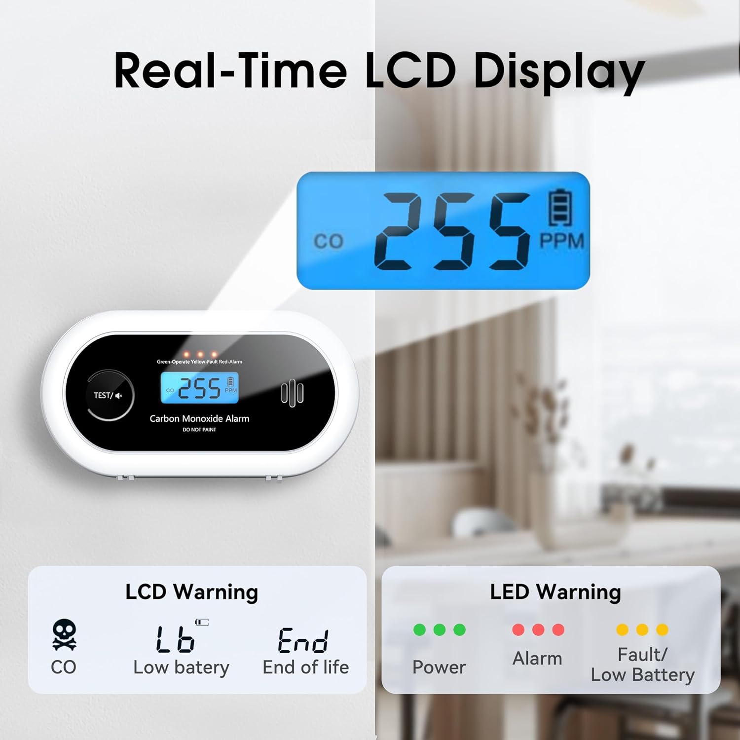 Thumbnail 2 de KARUOTOP Carbon Monoxide Detector 10‑year ⛑