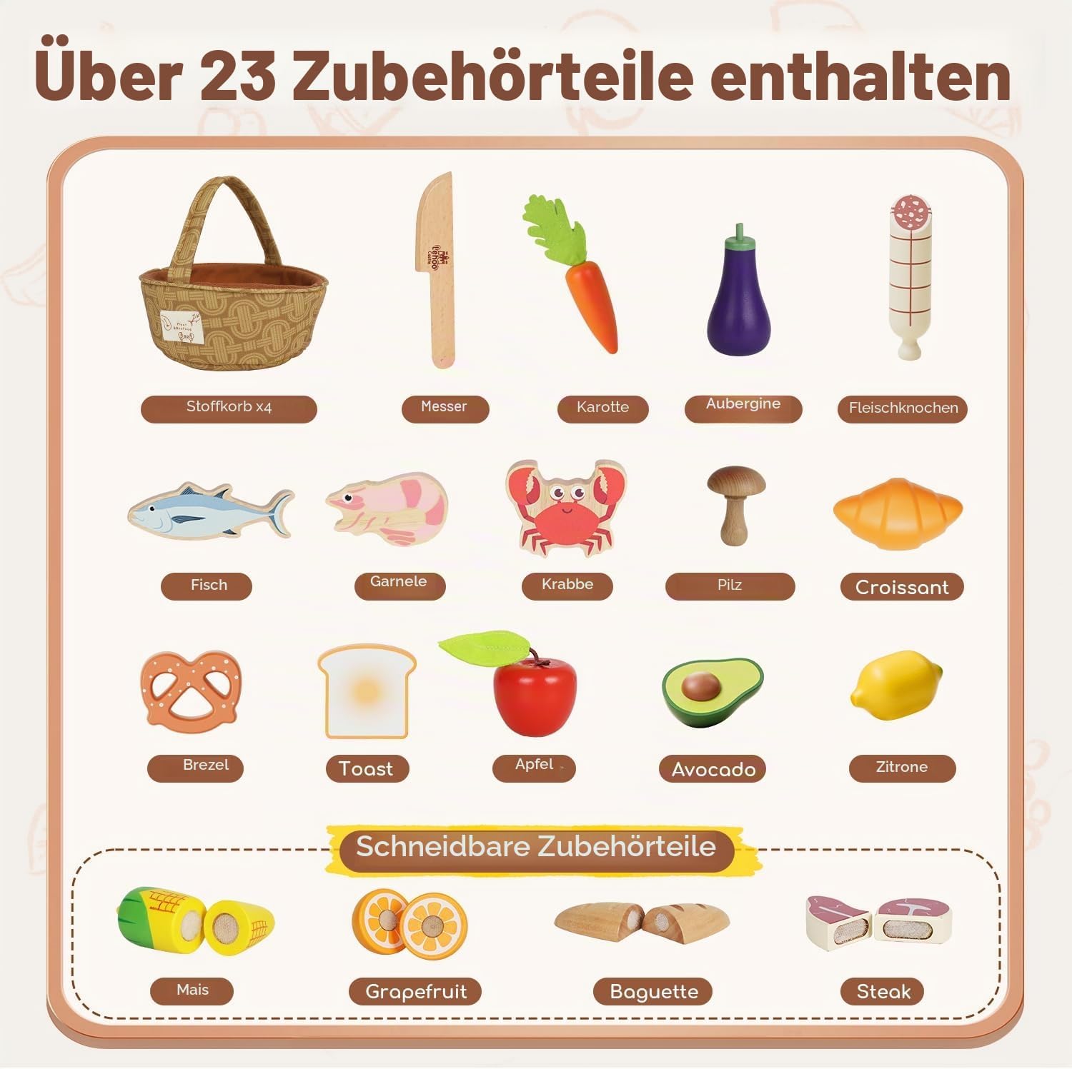 Thumbnail 6 de Lehoo Castle Kinderküche Zubehör 23 Teile 🍽