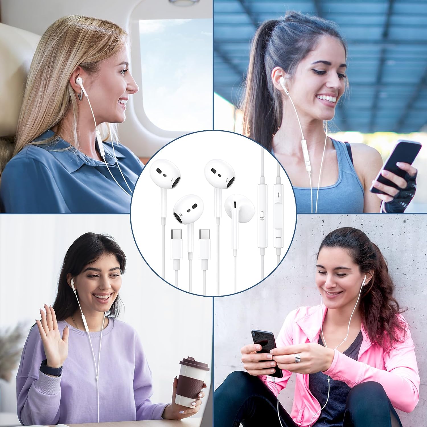 Thumbnail 5 de 2er-Set USB‑C Kabel‑In-Ear für iPhone und Android