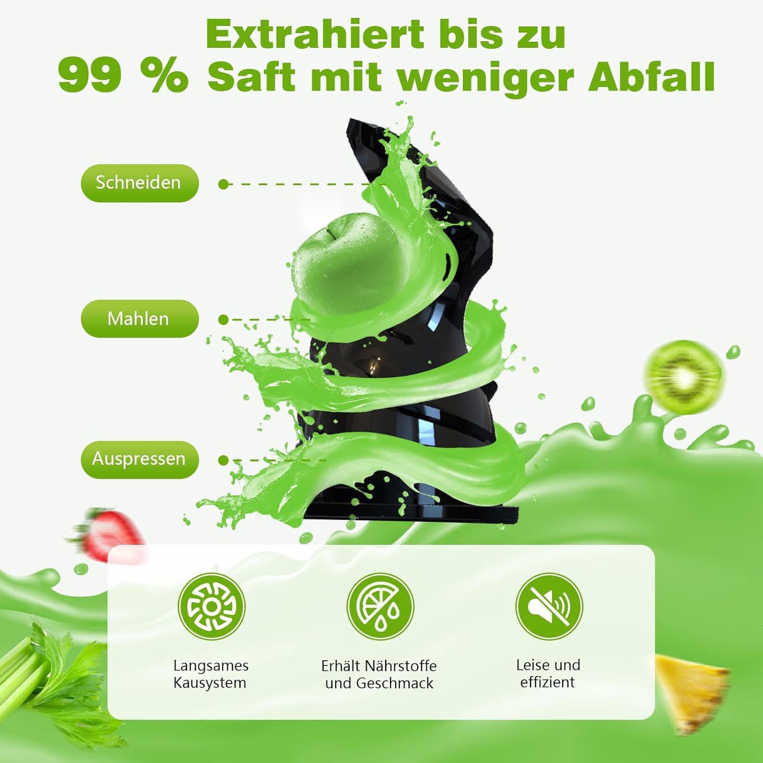 Thumbnail 3 de Extractor de Zumos Slow Juicer Boca XL 147 mm