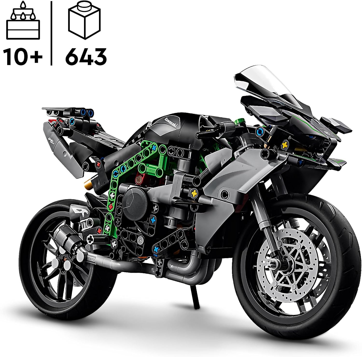 Detalle 2 de LEGO Technic 42170 Moto Kawasaki Ninja H2R