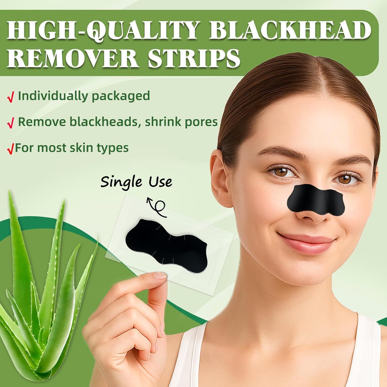 Thumbnail 4 de Eveellyn Mitesserentferner Stripes mit natürlicher Bambuskohle – Mitesserstreifen für Männer & Frauen (10 Stück)