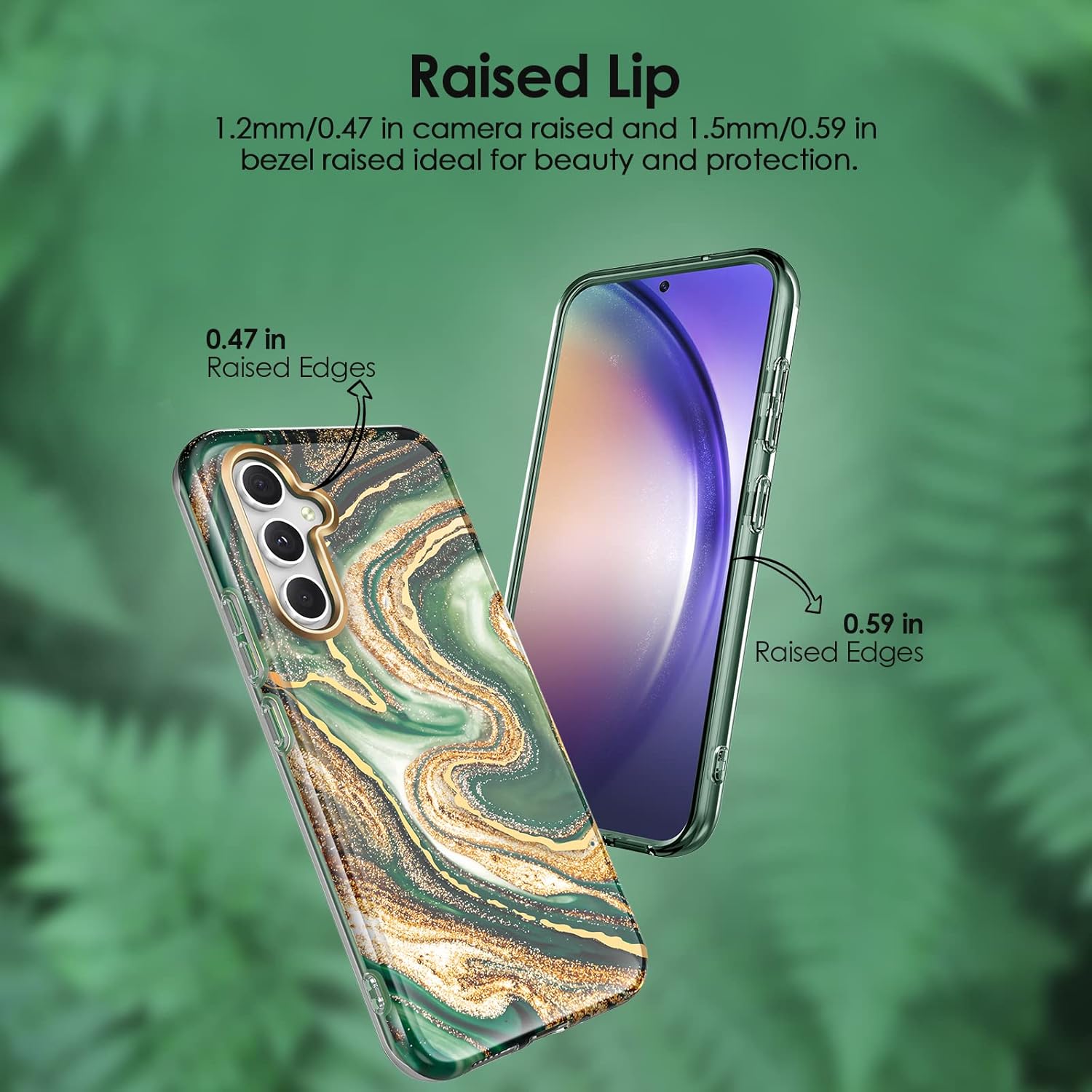 Detalle 2 de SHEDEER Hülle für Samsung Galaxy A34 5G 6,6" – Glitzer, Kameraschutz & Displayschutz, TPU Stoßfest