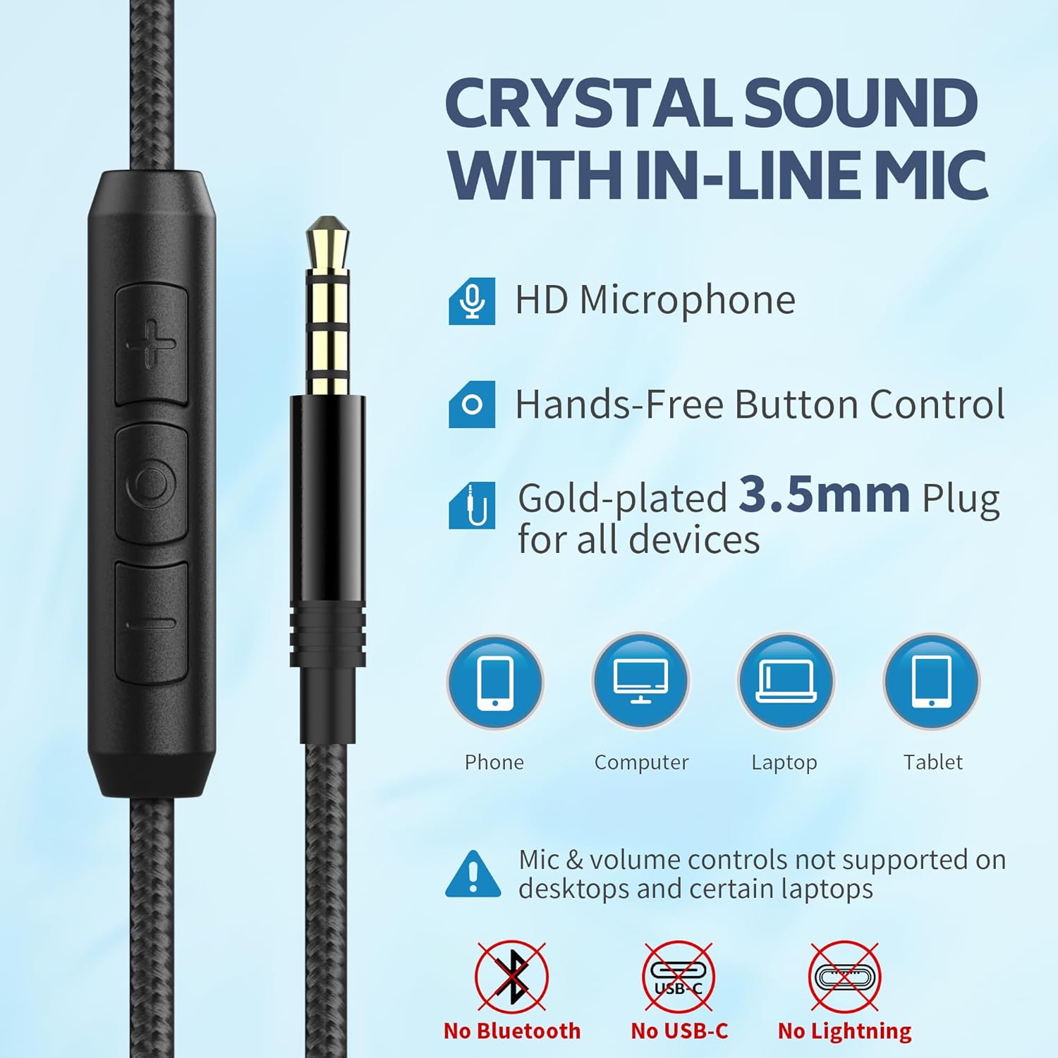 Thumbnail 4 de COOSII AC01 Wired Headphones 40mm