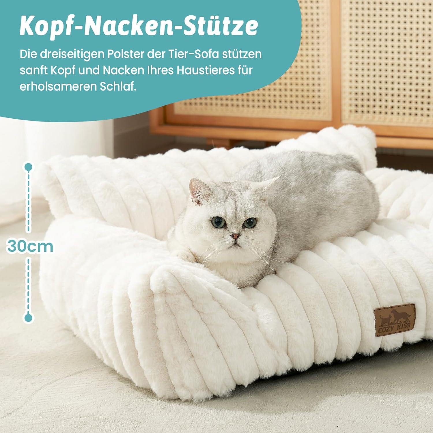 Detalle 2 de COZY KISS Katzenbett 65x44x30 cm