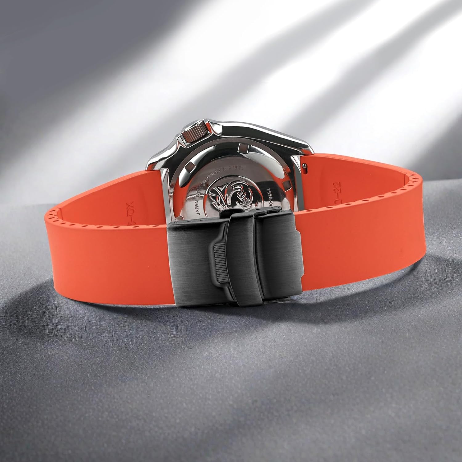 Thumbnail 6 de Fluorkautschuk-Uhrenarmband mit Faltschließe, cut-to-size & Schnellverschluss – FKM Gummi Watch Band (18–22 mm)