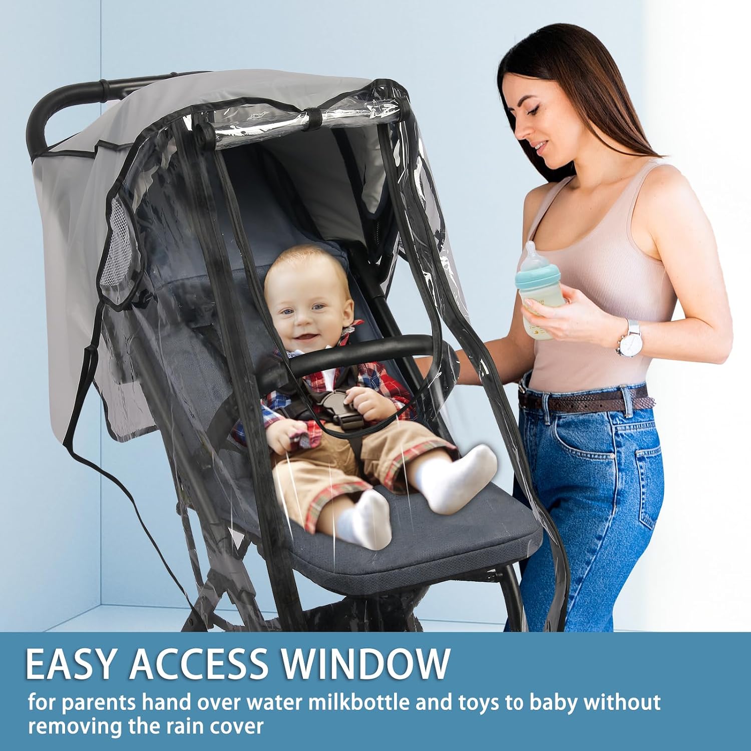 Thumbnail 6 de AMORBASE universal rain cover for pushchair