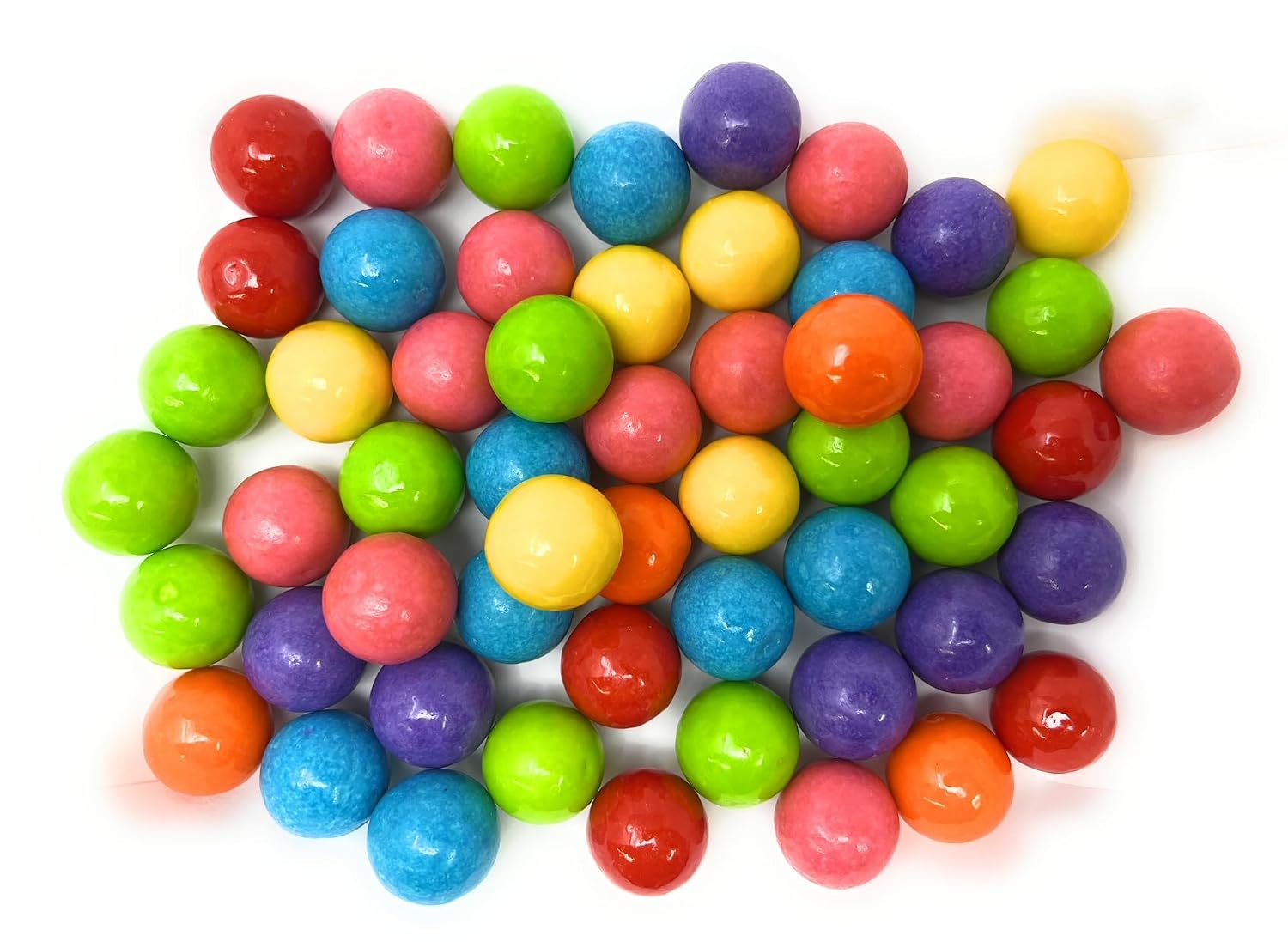 Detalle de YANKEETRADERS Assorted Fruit-Flavored Gumballs, 1-Inch, 2 Pounds