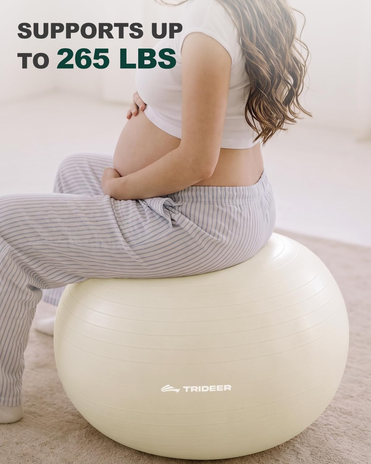 Detalle de Trideer exercise ball, 65 cm Yoga Ball with Frosted Grip and Pump