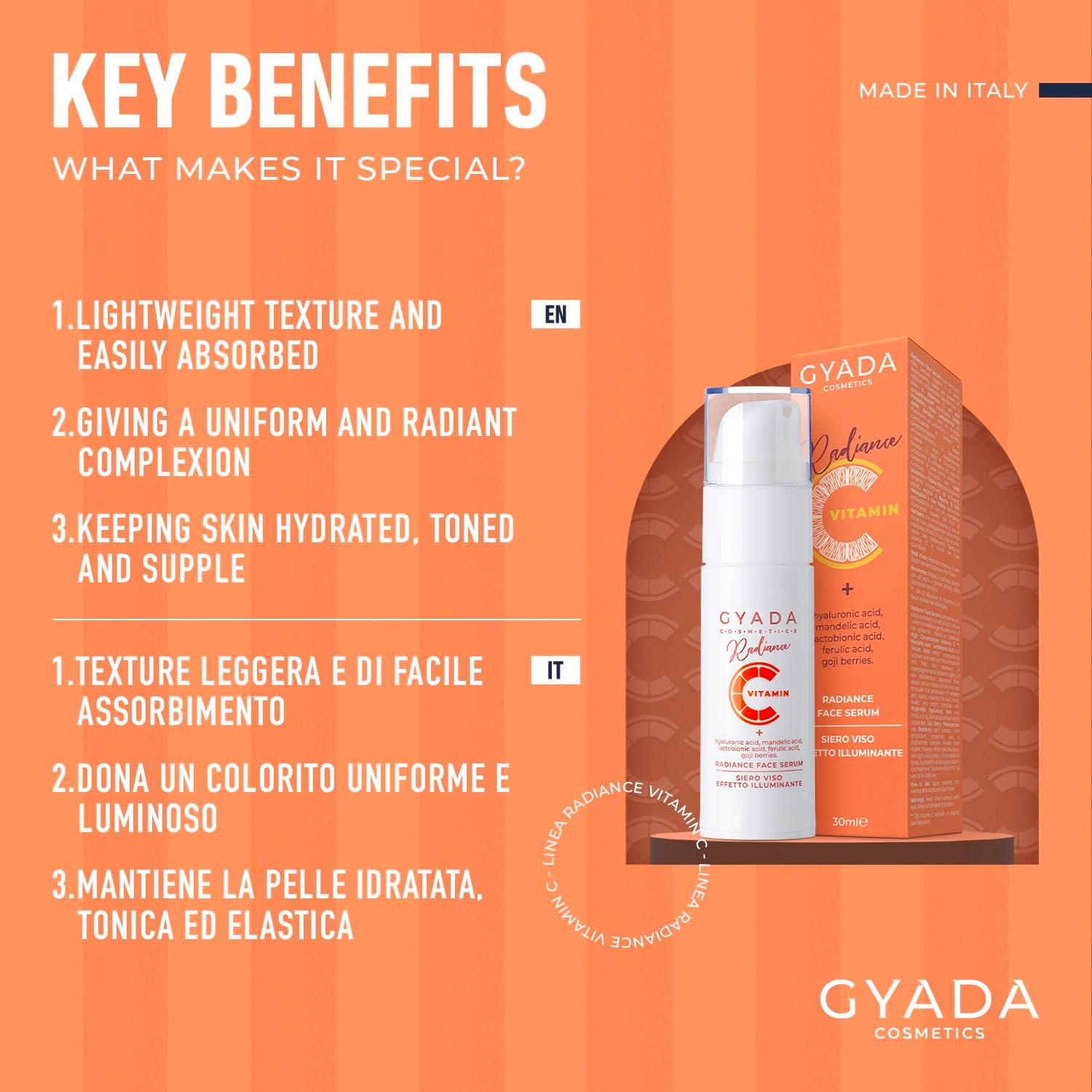 Thumbnail 1 de GYADA COSMETICS Radiance Face Serum: siero viso illuminante e idratante con Vitamina C