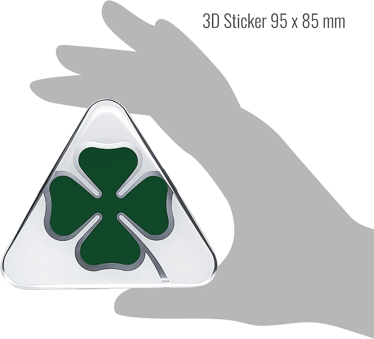 Detalle de Alfa Romeo Adesivi 3D Quadrifoglio Verde Destro + Sinistro (95 x 85 mm) – Ufficiali