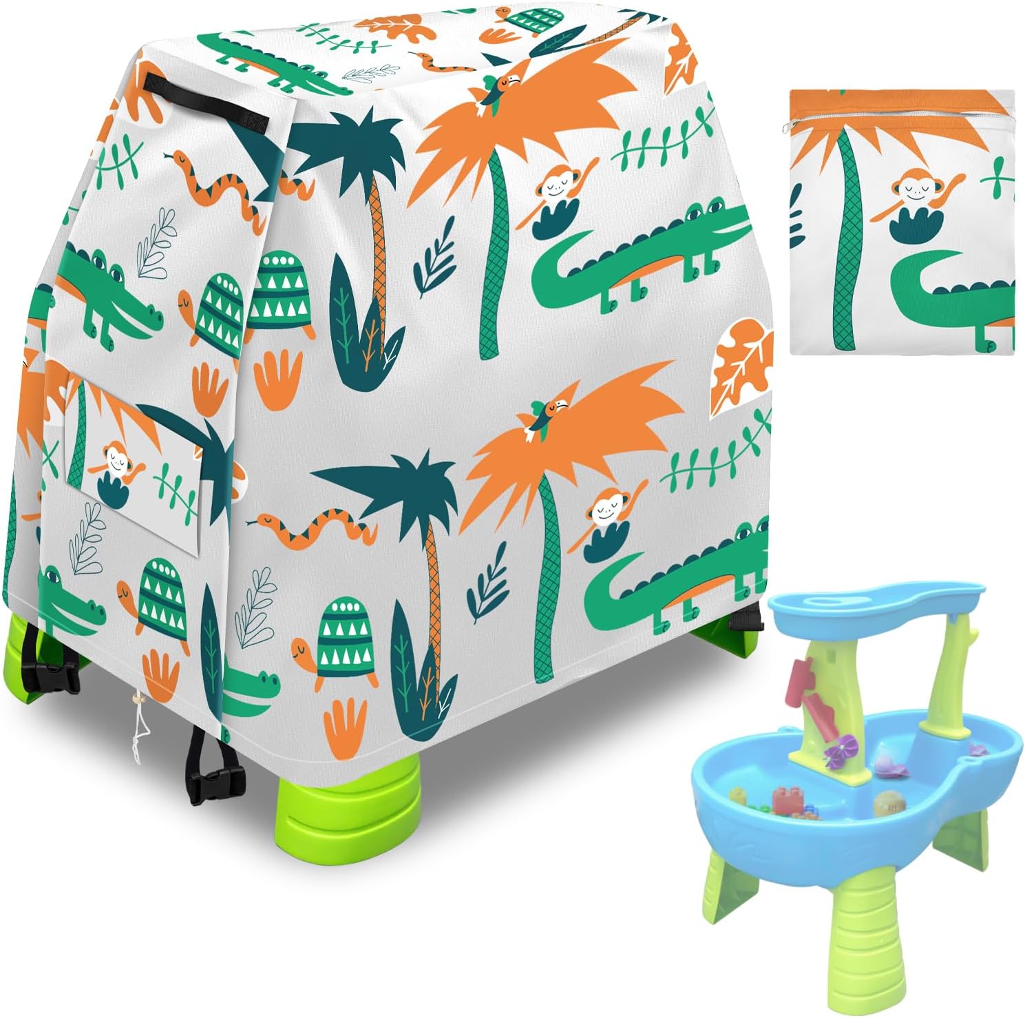 Thumbnail 6 de Infowush Kids Water Table Cover for Step 2 Rain Showers Splash Pond - Outdoor Waterproof Dust Cover (A)