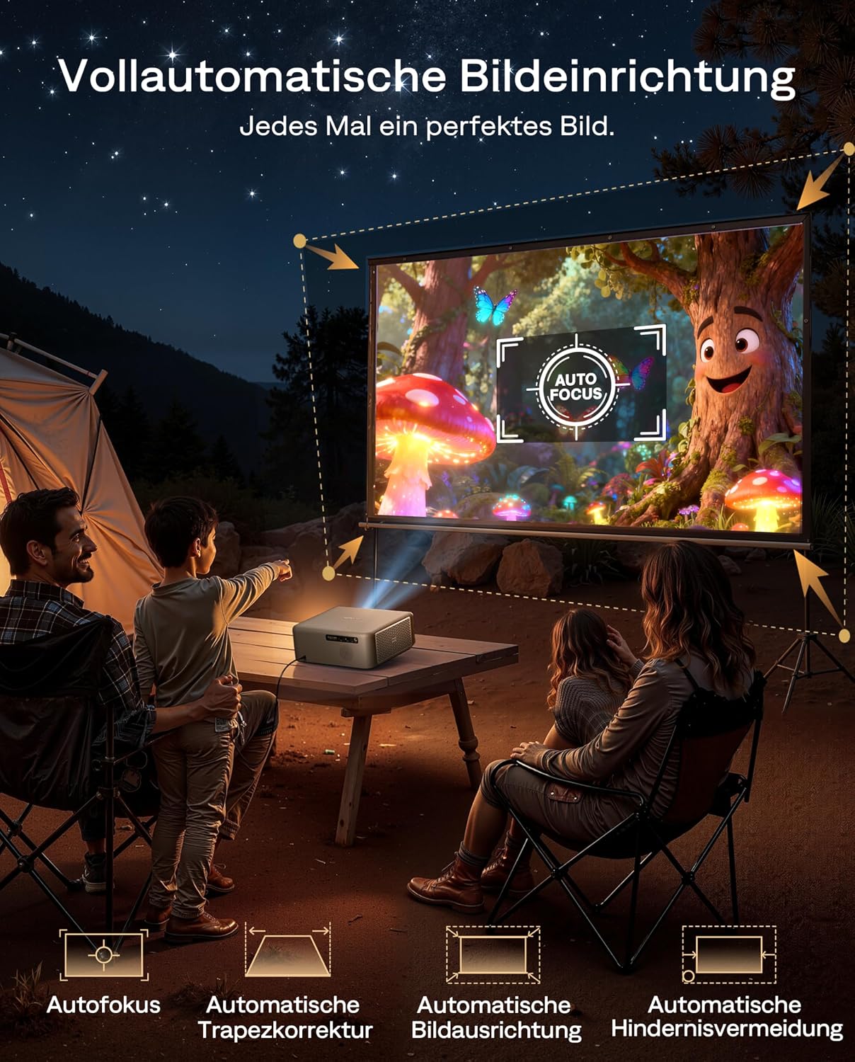 Detalle 2 de Aurzen EAZZE D1 MAX Smart Beamer 1000 ANSI