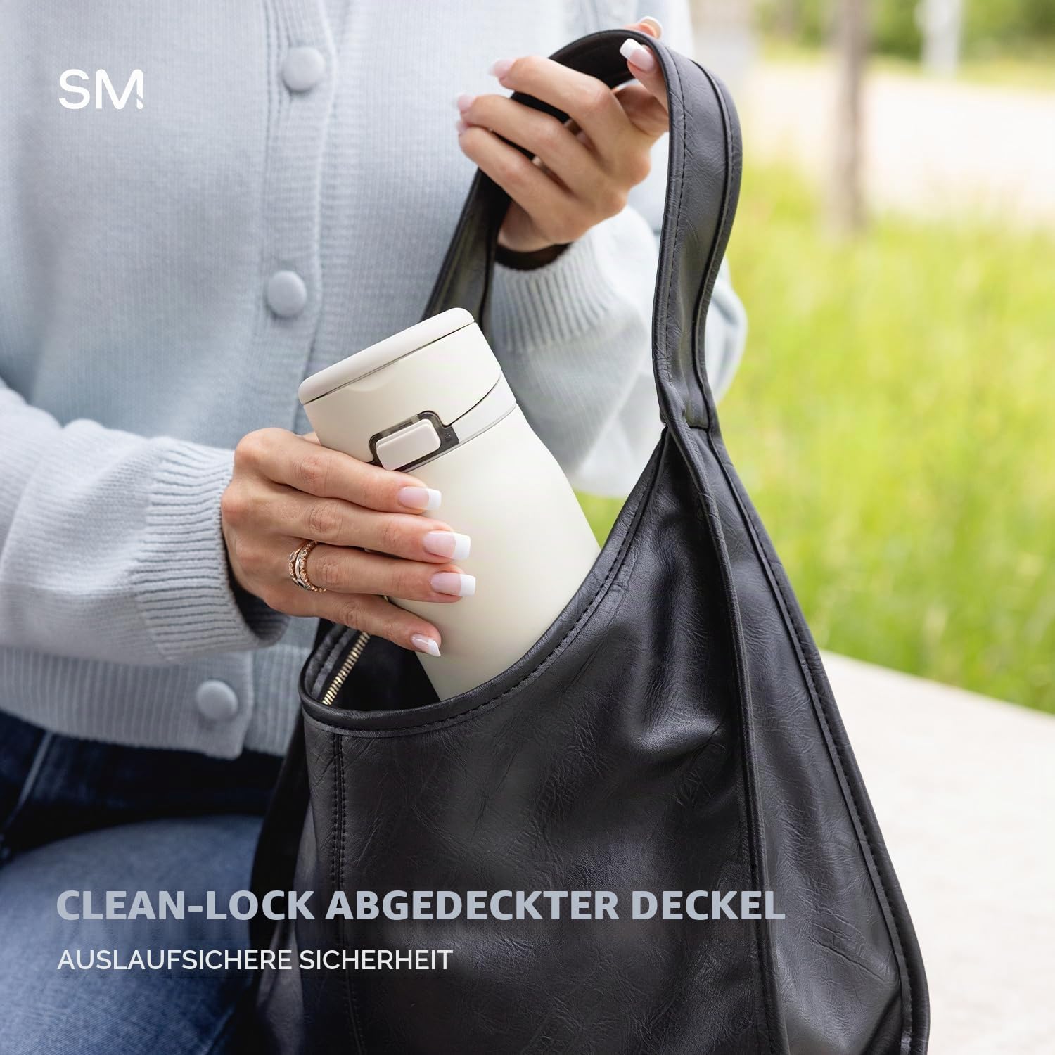 Detalle de Simple Modern Mesa Loop Trinkflasche mit Strohhalm, 710 ml – Neptune