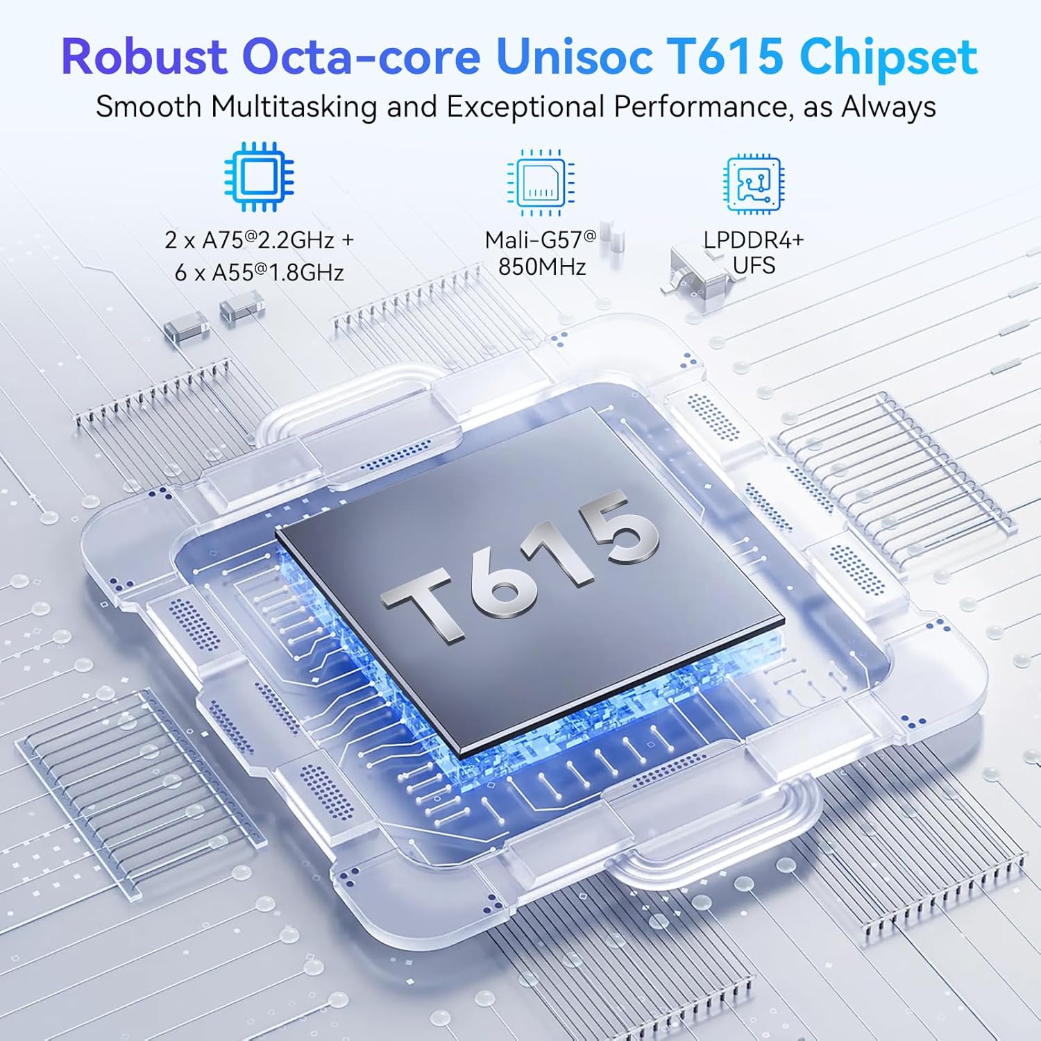 Thumbnail 4 de 11-inch Android tablet with SIM slot, Gemini AI and 24GB RAM / 256GB storage (expandable) – 8000mAh, 5G WiFi