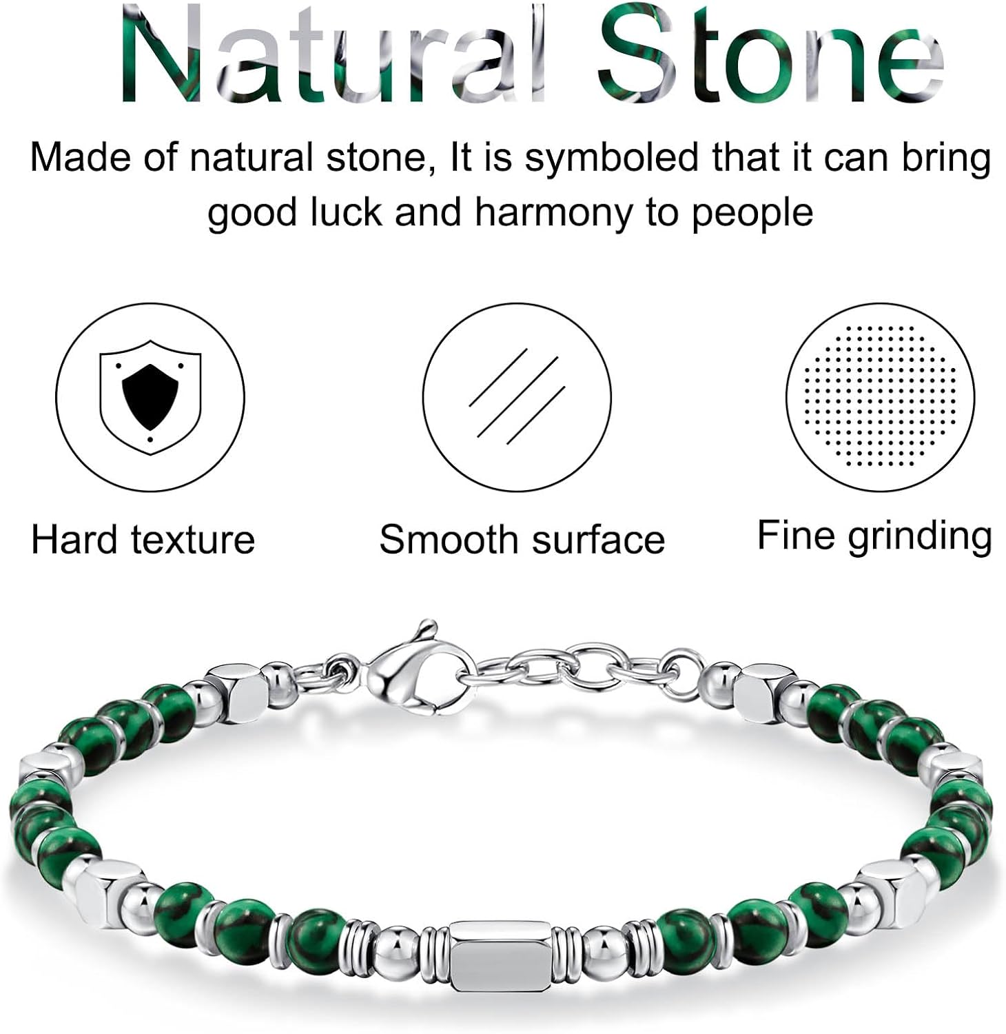 Thumbnail 3 de SIUMAL bracciale bohémien con pietra naturale