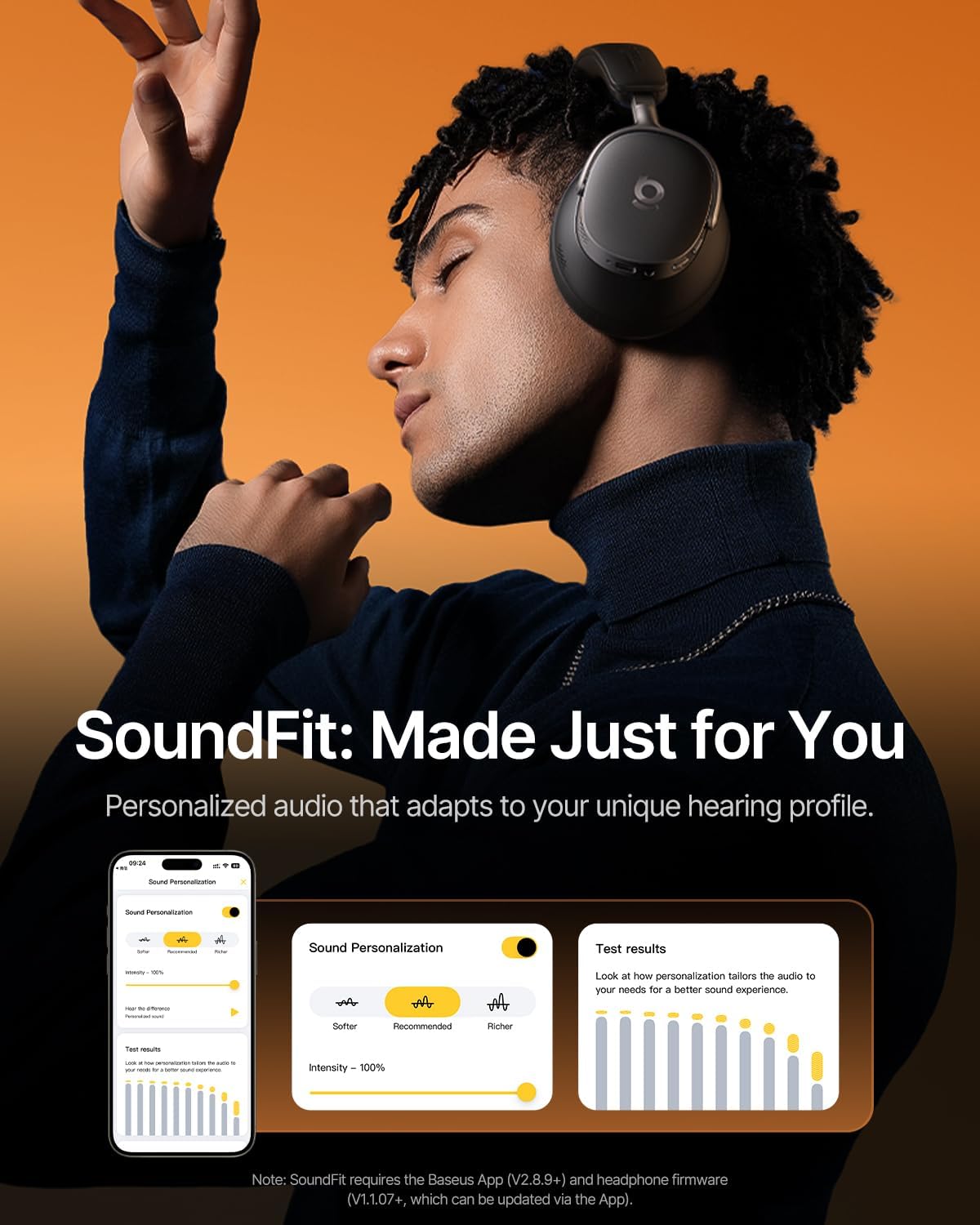 Detalle de Baseus over-ear headphones XH1