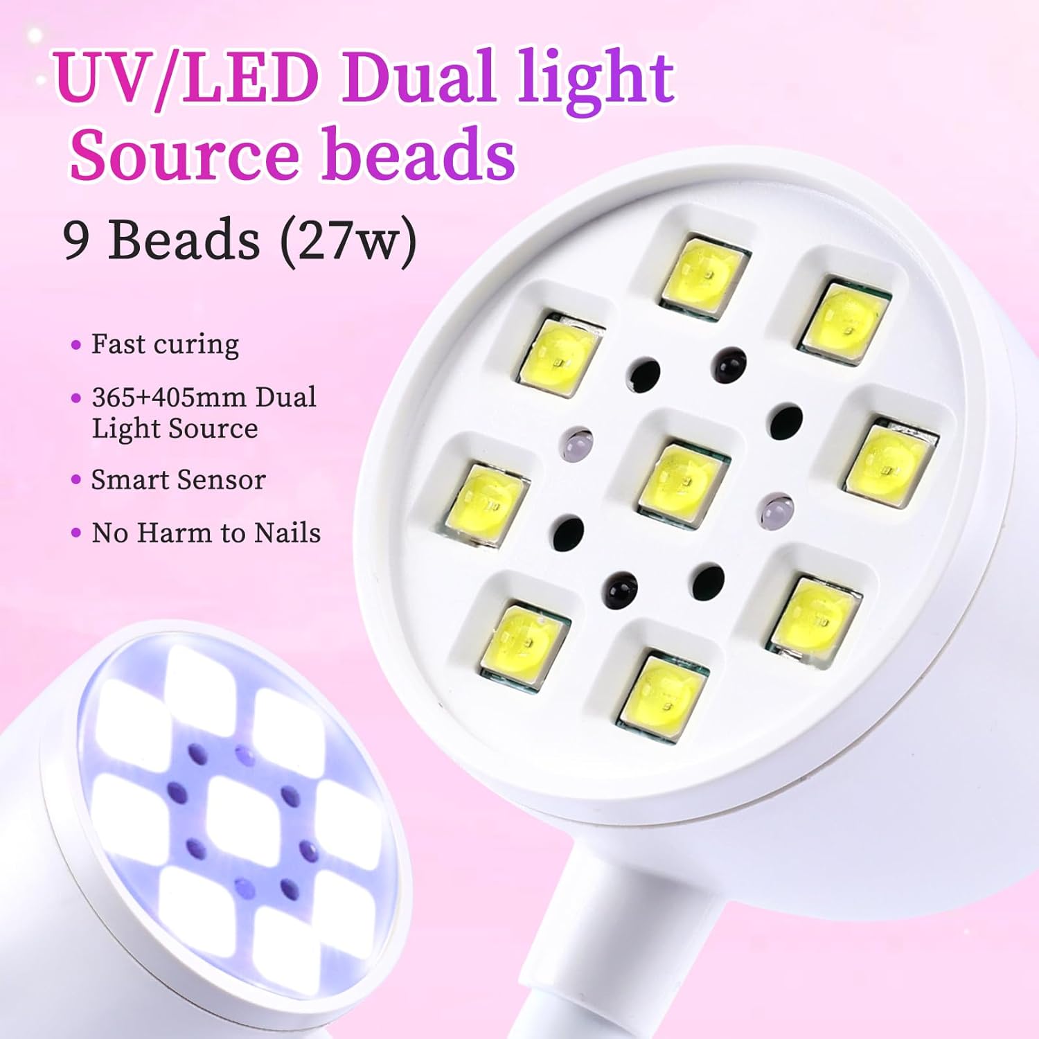 Detalle de ANGNAY Portable Nail Lamp with Smart Auto Sensor & Display – 27W