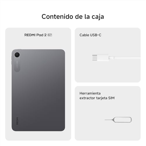 Detalle de Xiaomi Redmi Pad 2: Tablet de 9,7” con 4+64 GB, rendimiento fluido y batería para todo el día