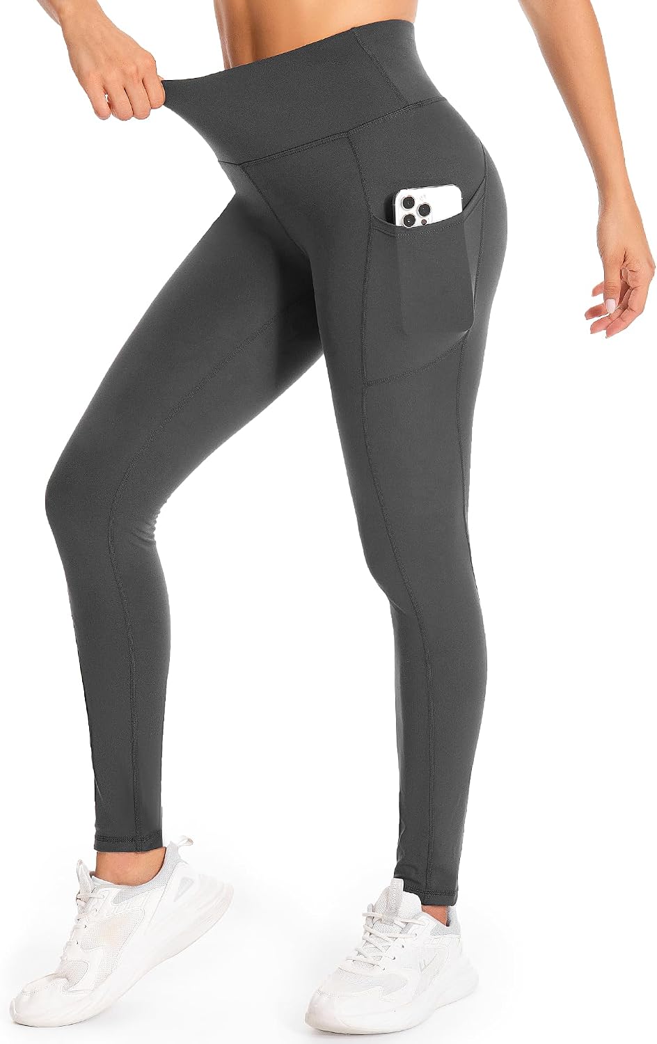 Detalle de GymCope Leggins Sportivi Donna Vita Alta con Tasche