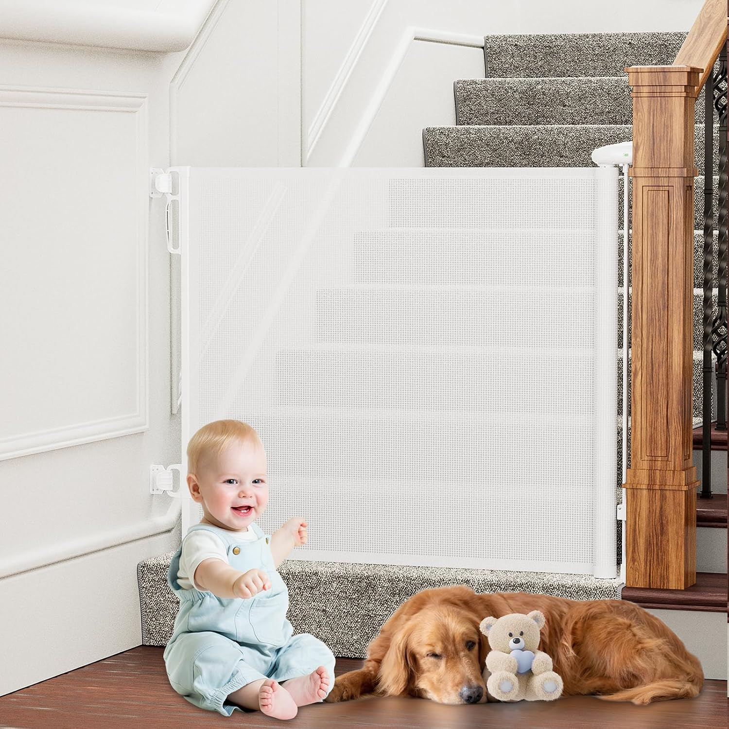 Detalle de PRObebi Retractable Baby Gate, 34-Inch Height