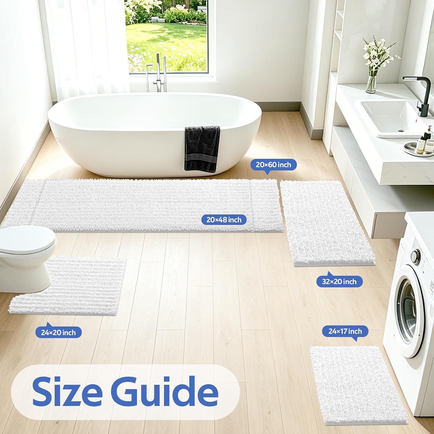 Detalle 2 de ACCUMTEK Upgrade Extra Large Bath Rug 48x20