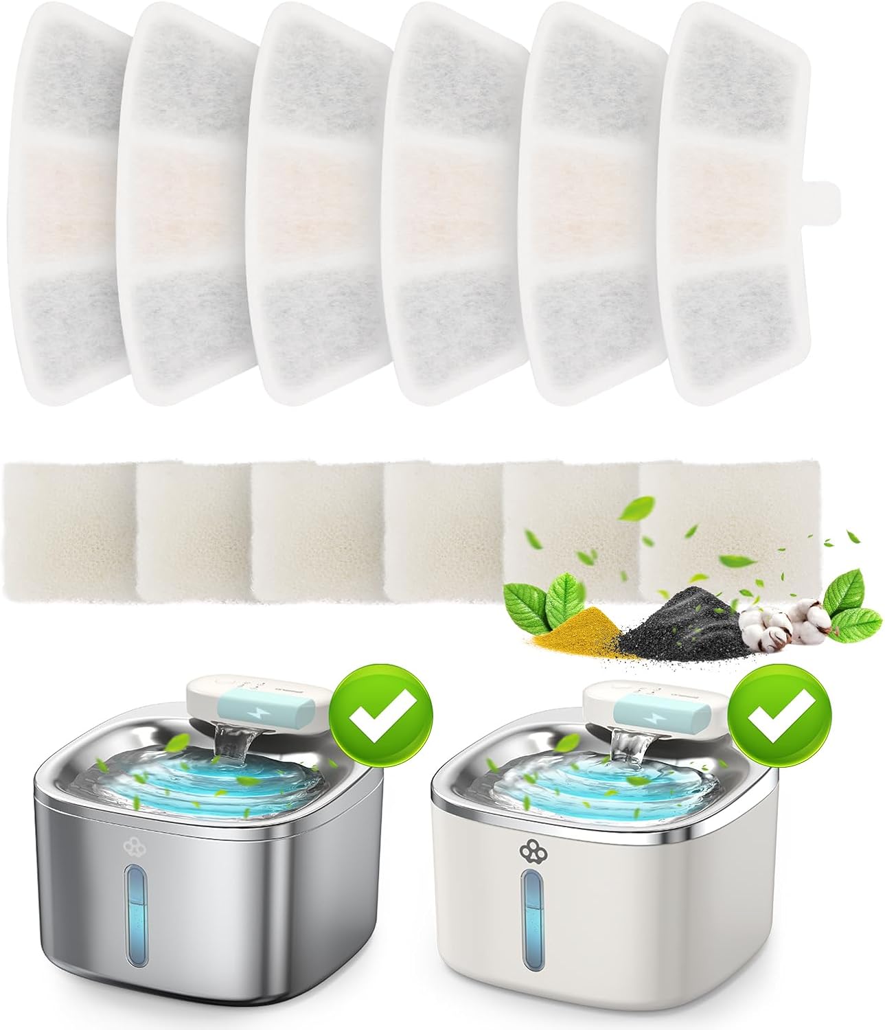 Detalle de Oneisall PW04 cat fountain filter 6 pack