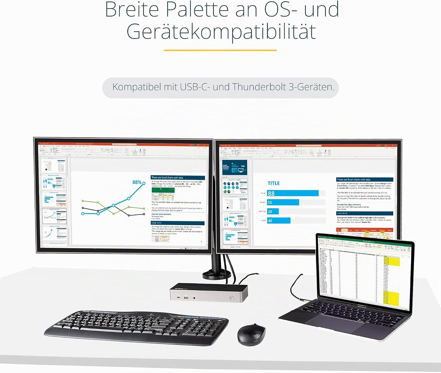 Detalle de StarTech.com USB-C-zu-USB-C-Kabel 1 m (10 Gbps, USB-IF zertifiziert) USB31CCV1M