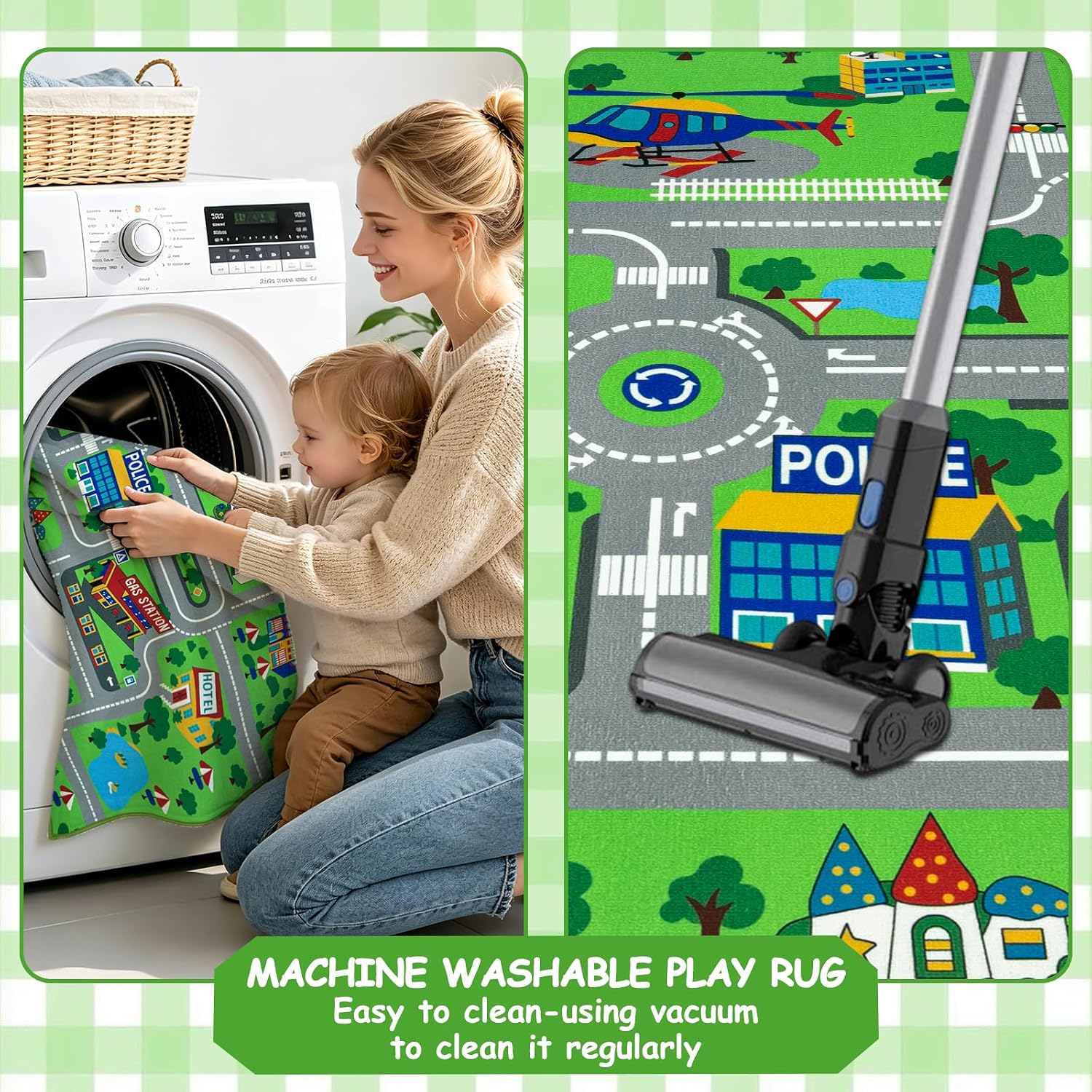 Thumbnail 6 de Capslpad Car Mat for Children 80x150 cm – City Town Roads Interactive Play Rug