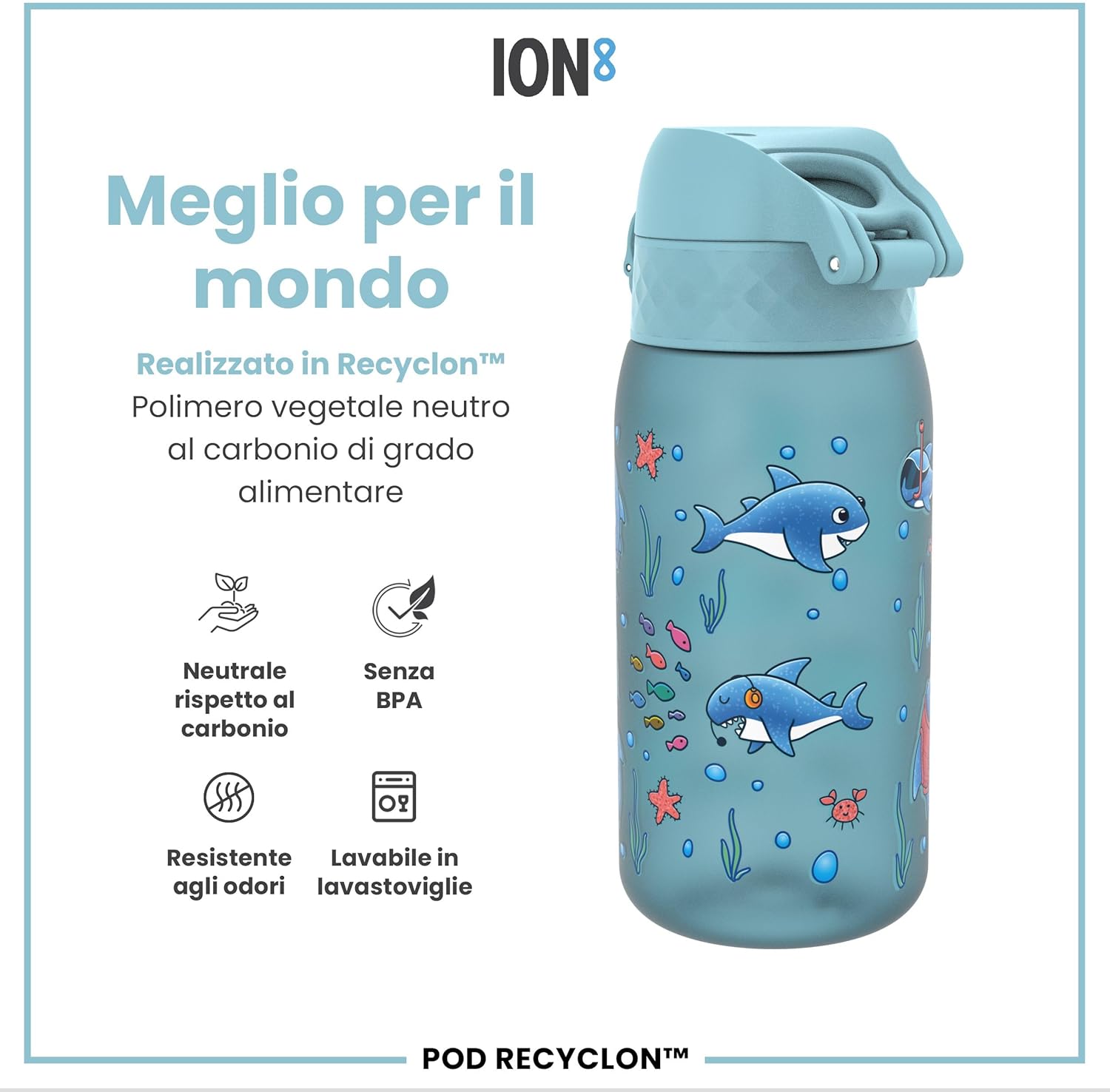 Thumbnail 4 de Ion8 Borraccia per Bambini 350 ml: leggera, a prova di perdite e facile da aprire