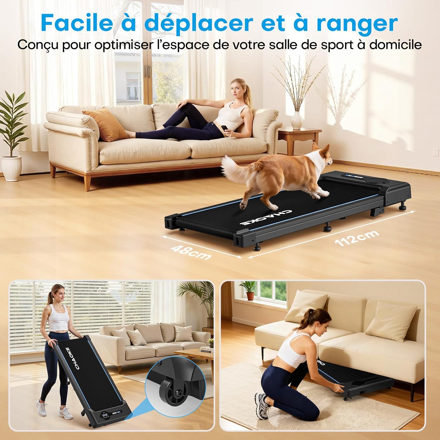 Thumbnail 6 de CHAOKE Tapis de Marche 9% inclinaison