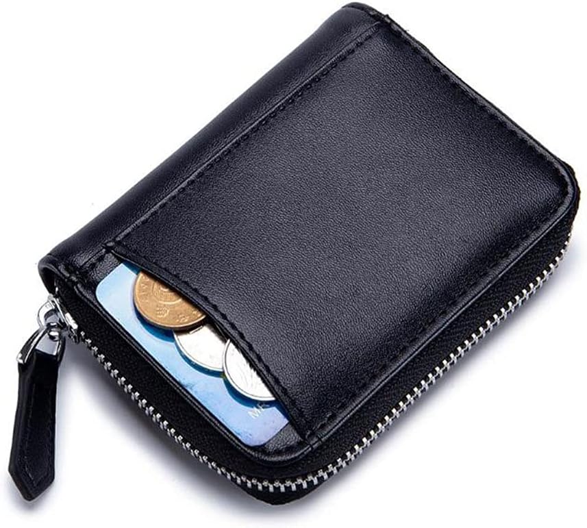 Detalle de AprinCtempsD RFID Blocking Women’s Small Wallet – Pink, Genuine Leather with Coin Pocket