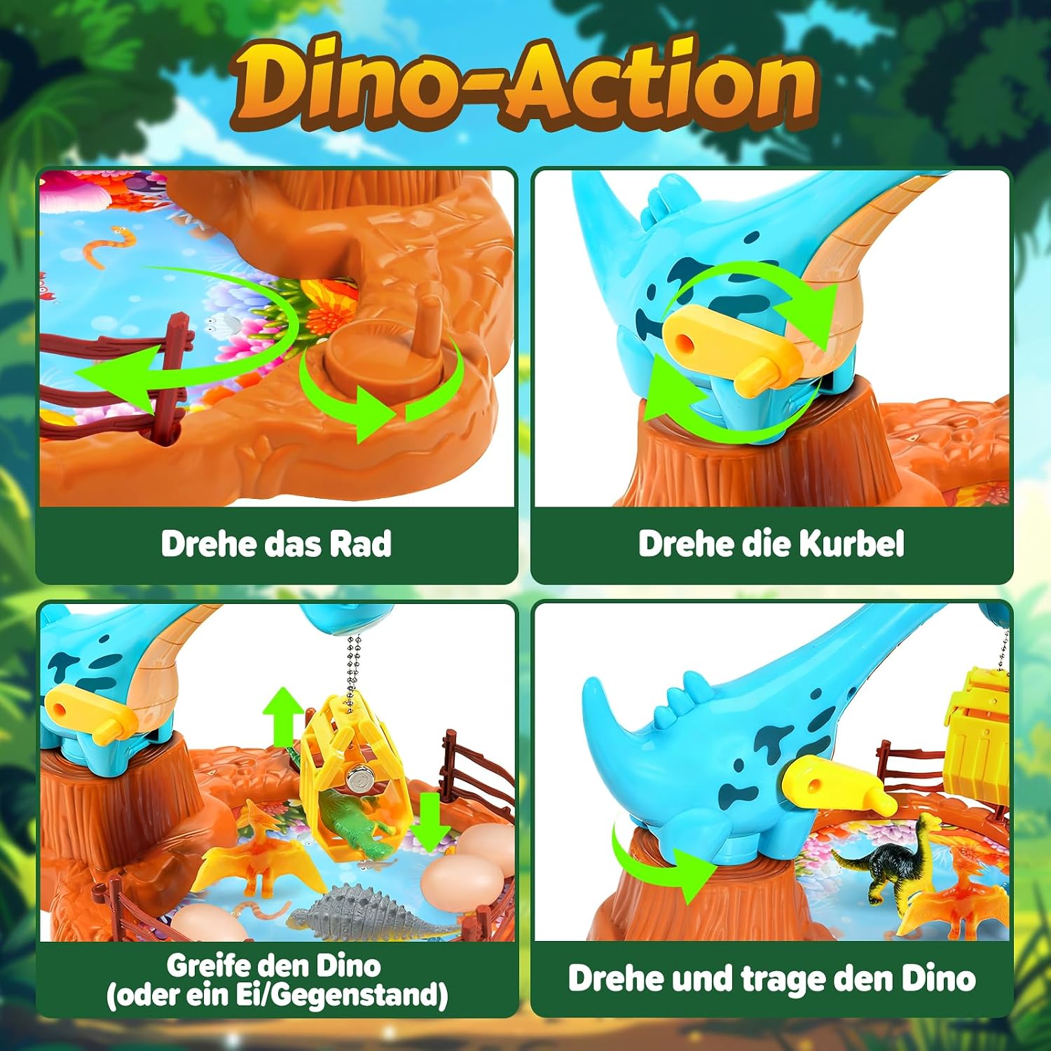 Detalle 2 de WEARXI Dinosaurier Spielzeug Greifset 19x24 cm