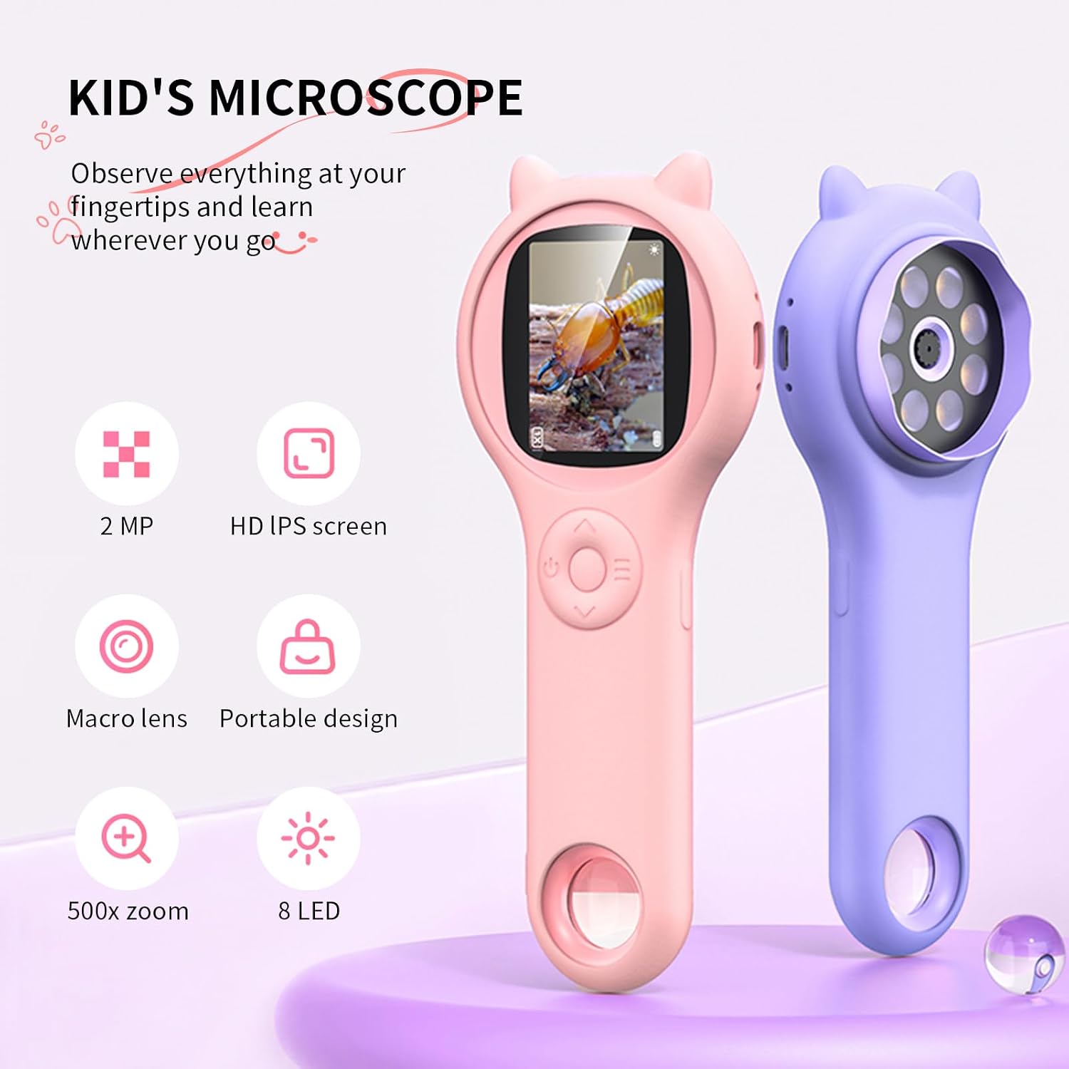 Thumbnail 5 de Mini Pocket Handheld Microscope 500X