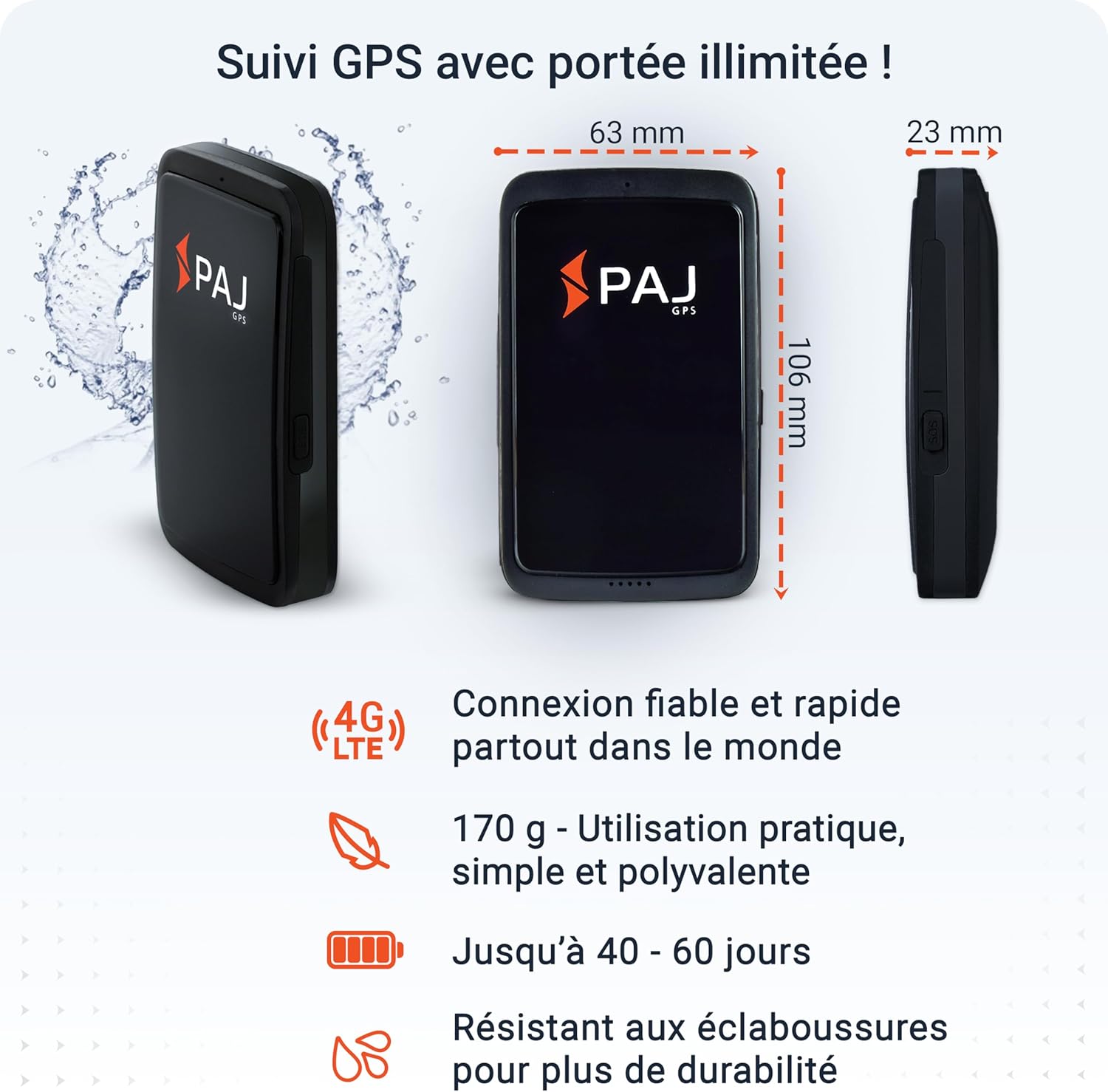 Thumbnail 5 de PAJ GPS Allround Finder vocaux 4G Traceur GPS voiture