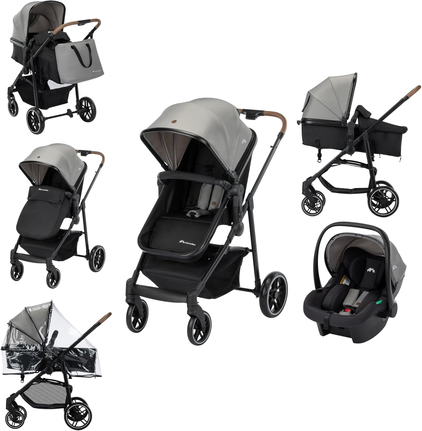 Detalle de Bebeconfort Haze Trio Lux: passeggino 3 in 1 leggero e compatto con seggiolino auto i-Size