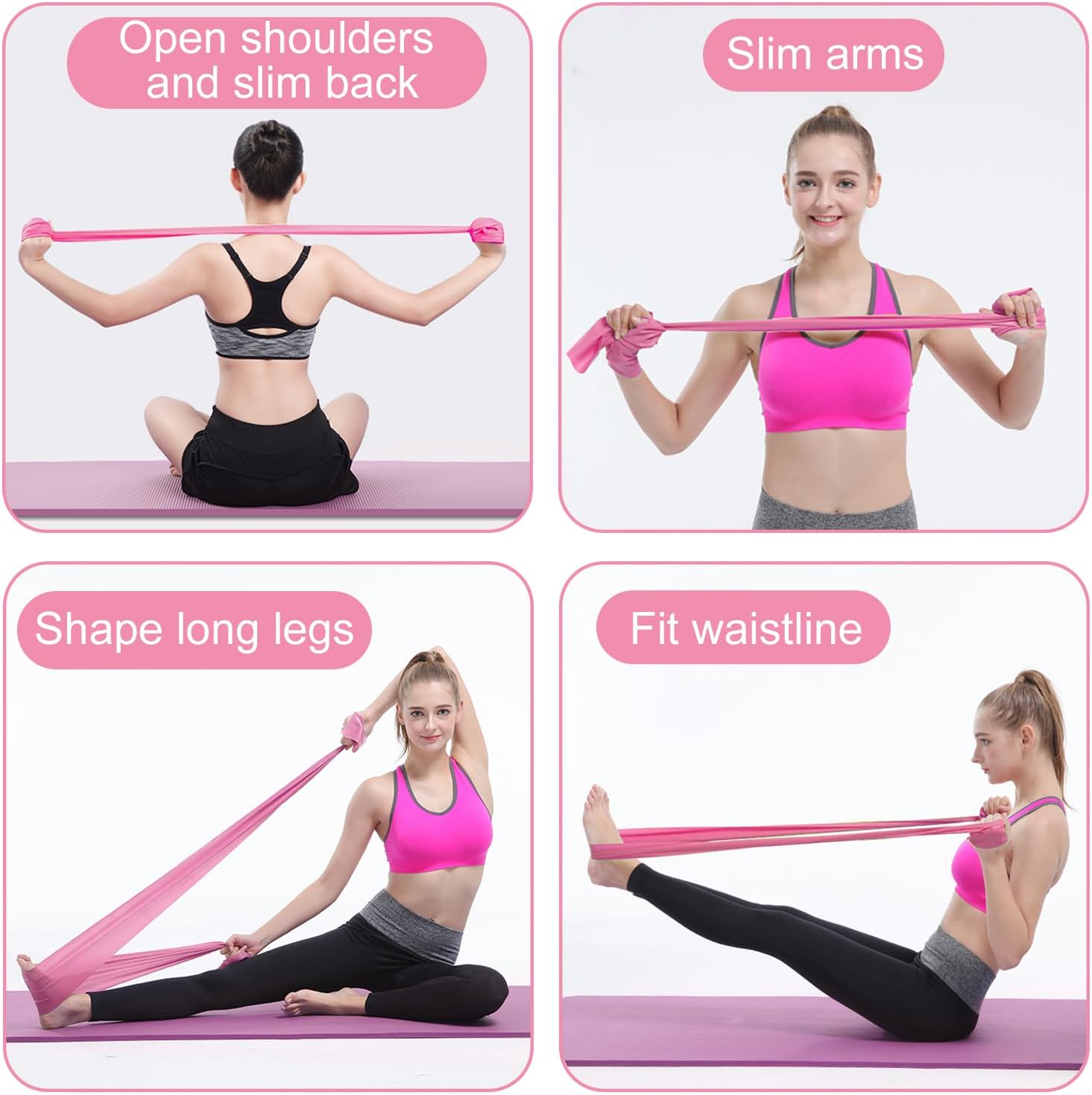 Detalle de Elastici Palestra 2 Pezzi da 20 lbs – set completo per allenamento a casa e in palestra