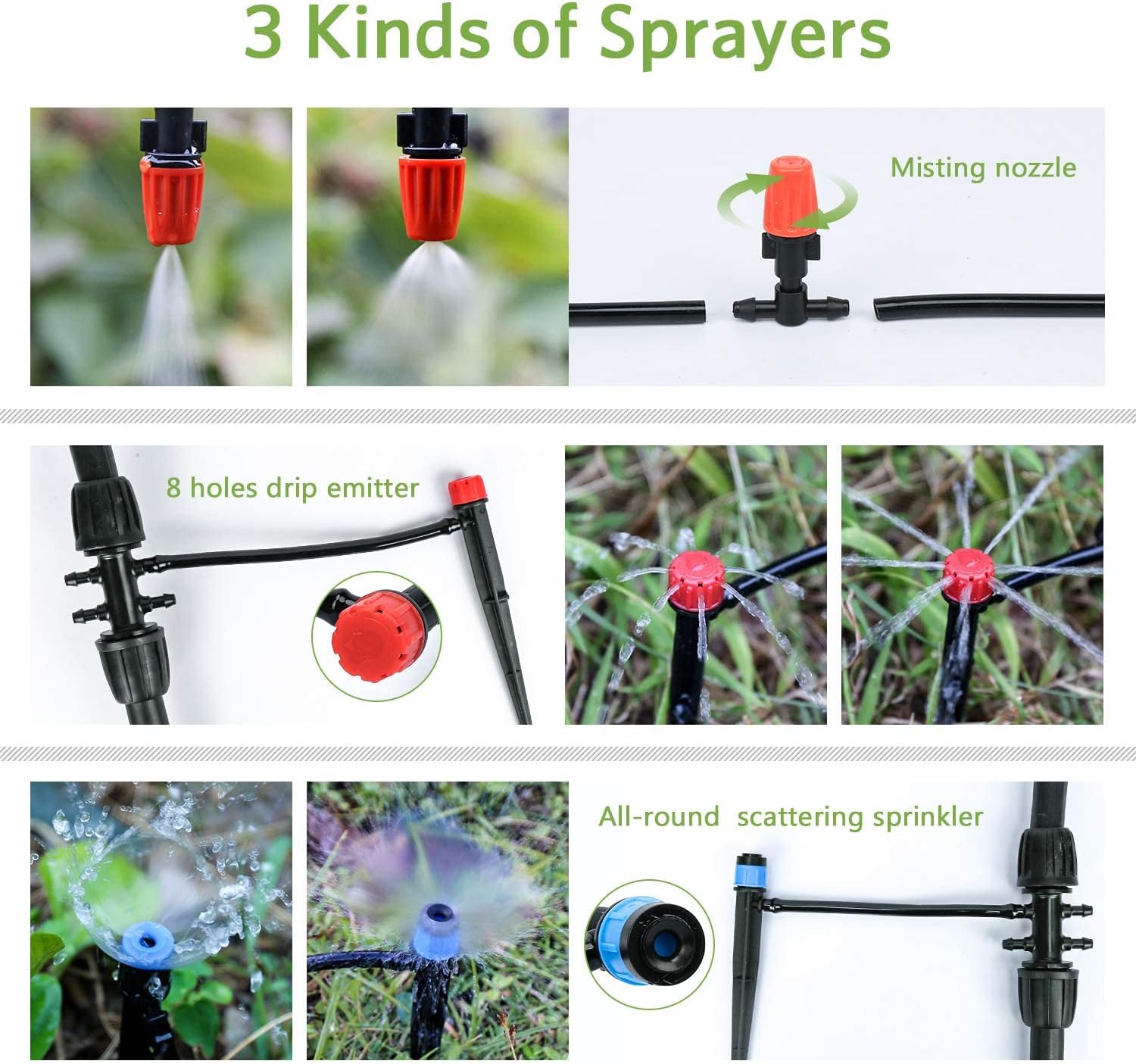 Thumbnail 2 de MIXC 68M/226FT Drip Irrigation System Kit