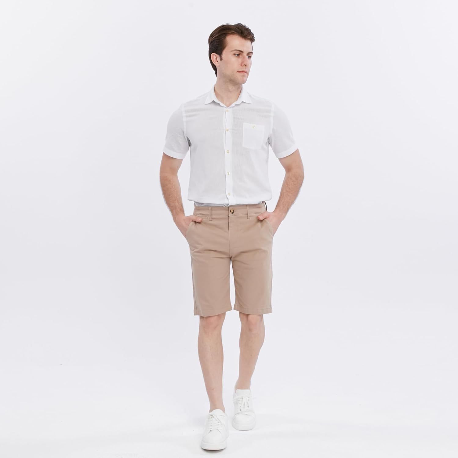 Thumbnail 1 de Xact Men’s Premium Tailored Chino Shorts – 9.5-Inch Inseam