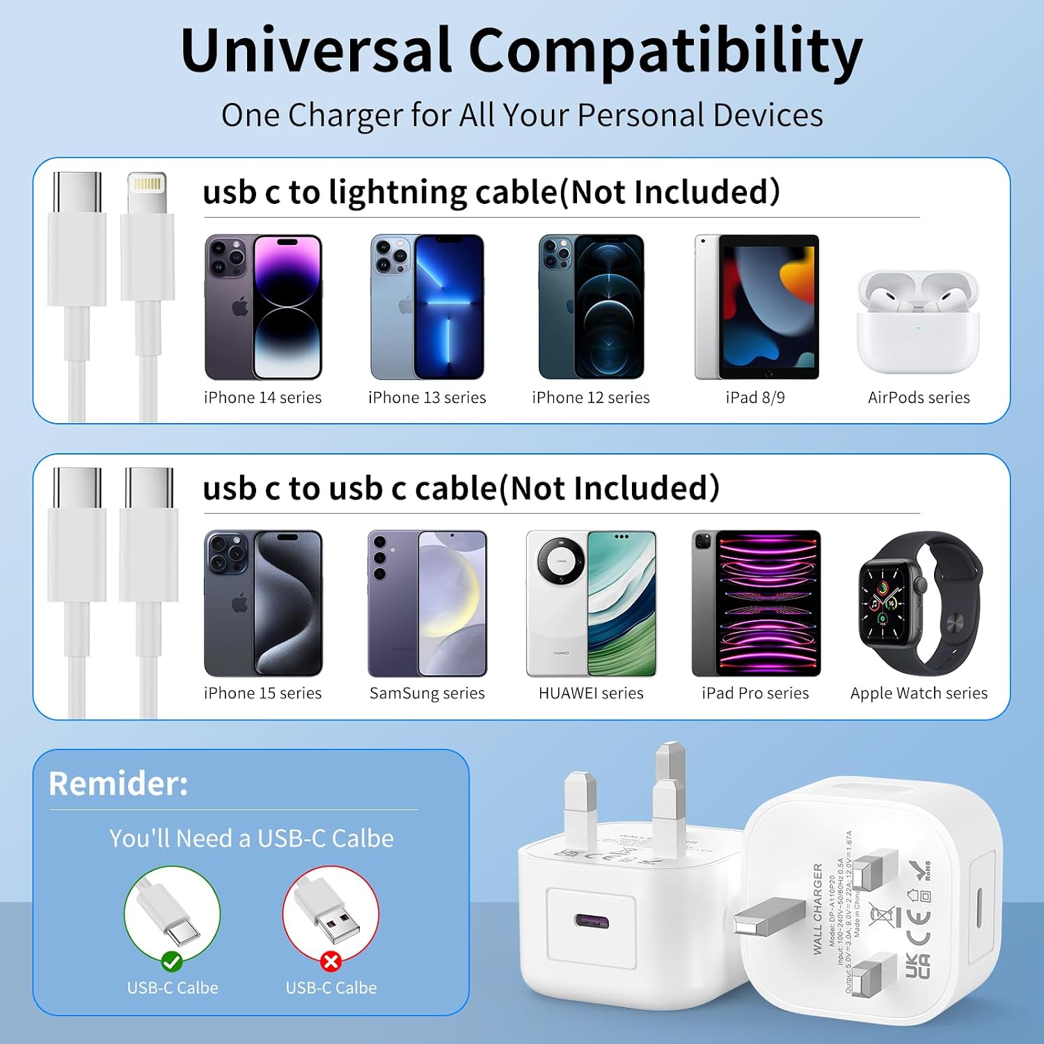 Thumbnail 5 de 25W USB C Plug 2Pack Fast Charger