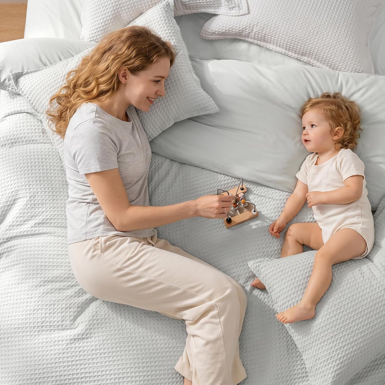 Detalle 2 de PHF Waffle Duvet Cover Twin/Twin XL